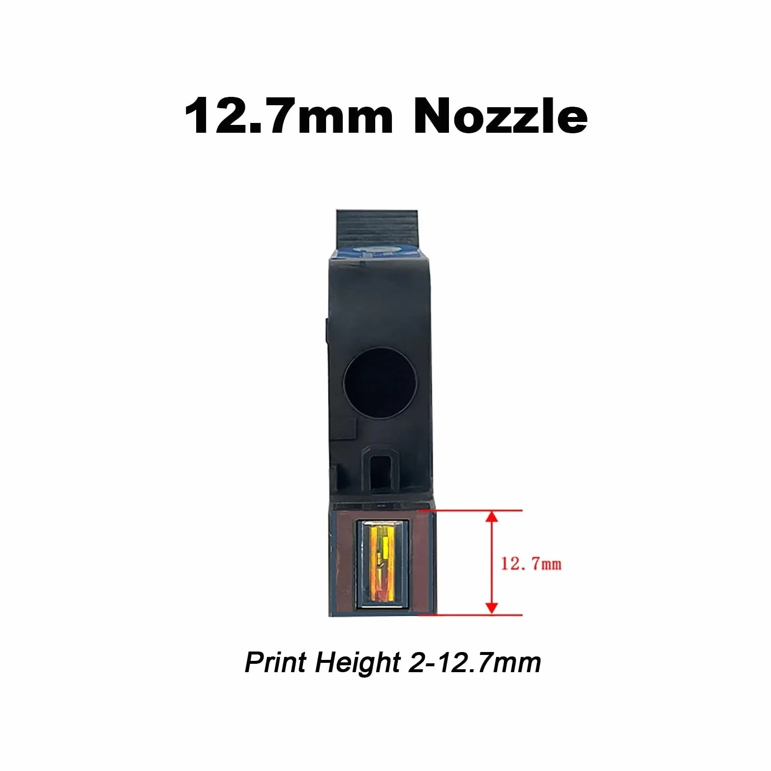 12,7 mm Ekonomiczny wkład do przenośnej drukarki atramentowej online Szybkoschnący wodoodporny tusz rozpuszczalnikowy w kolorze czarnym Szeroki materiał do druku(5PCS)