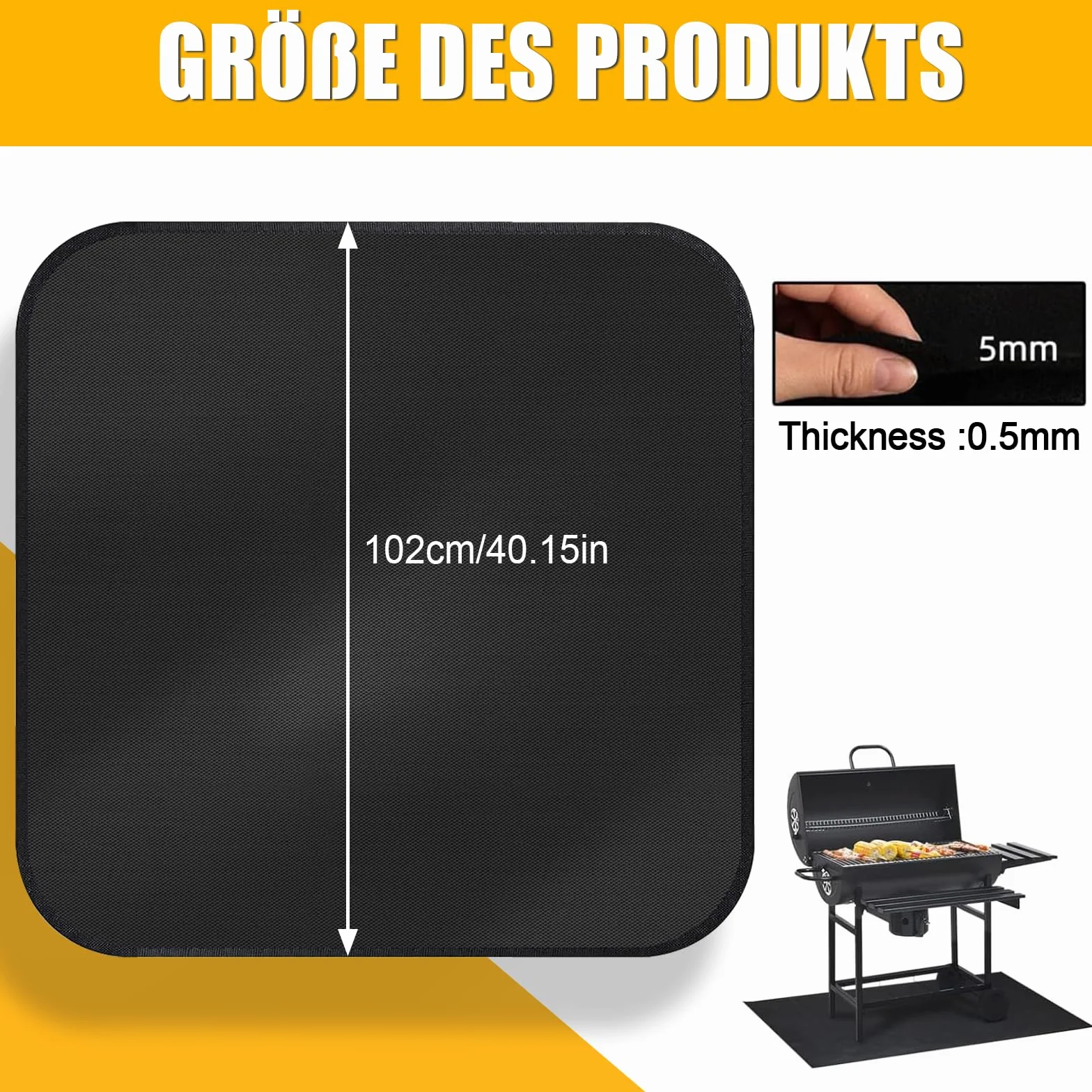 Mata ognioodporna 100x100 cm do 800°C, mata lutownicza chroniąca przed wysoką temperaturą