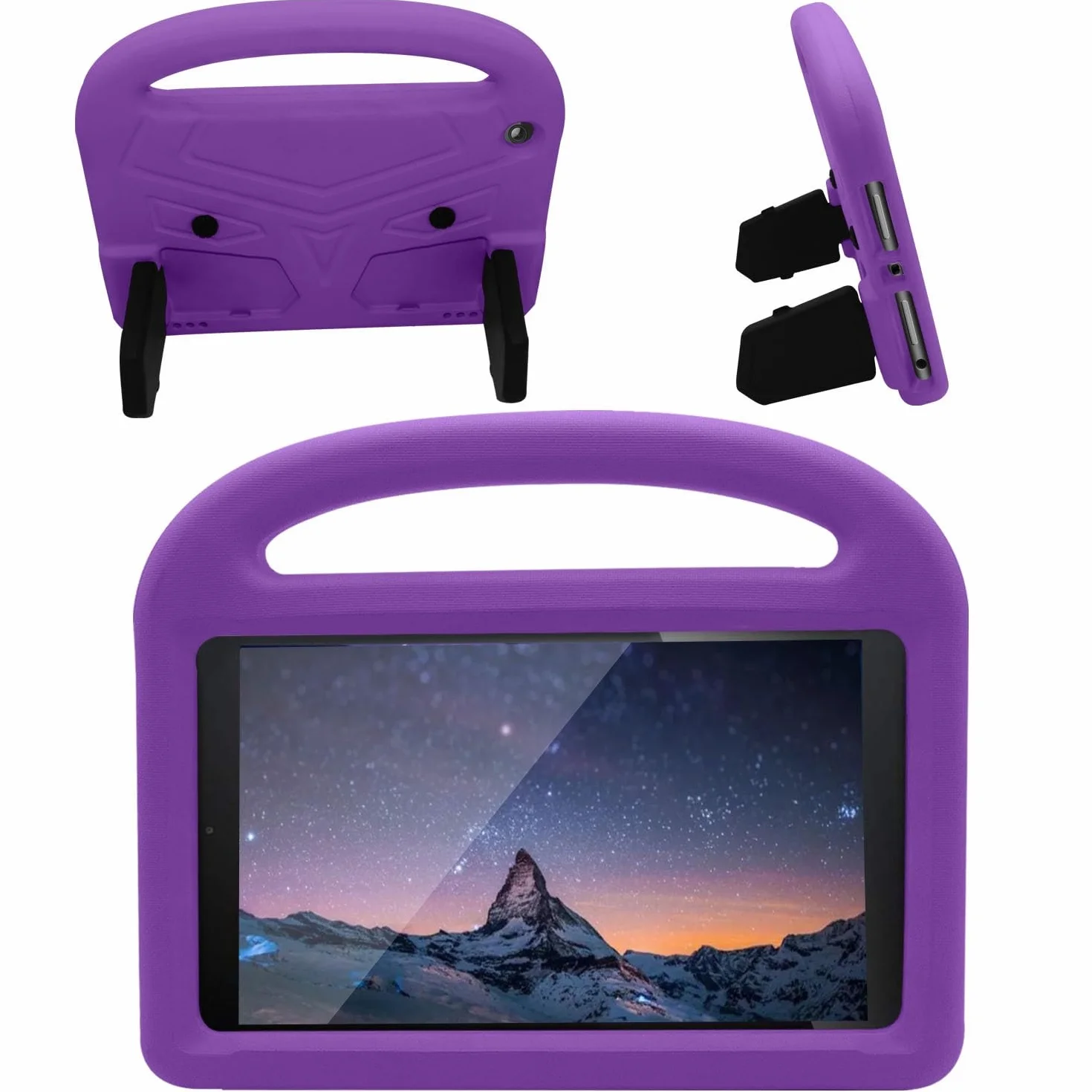 Pokrowiec na tablet Etui na tablet dla dzieci kompatybilne z Kindle Fire HD 8 Plus (2020) Etui - Wytrzymała, lekka, odporna na wstrząsy osłona uchwytu z pianki EVA(Mor)