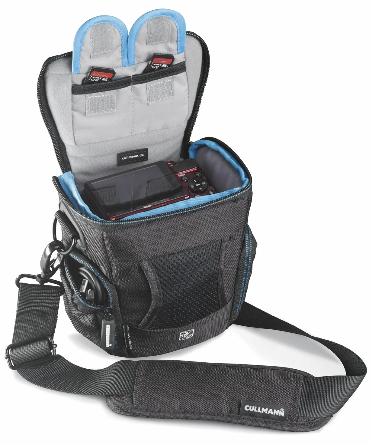 Cullmann - 97315 - Sydney Pro Action 150 - Torba na aparat Toploader do sprzętu CSC lub DSRL - Wymiary wewnętrzne w mm (szer. x wys. x gł.): 130-95 x 150 x 105