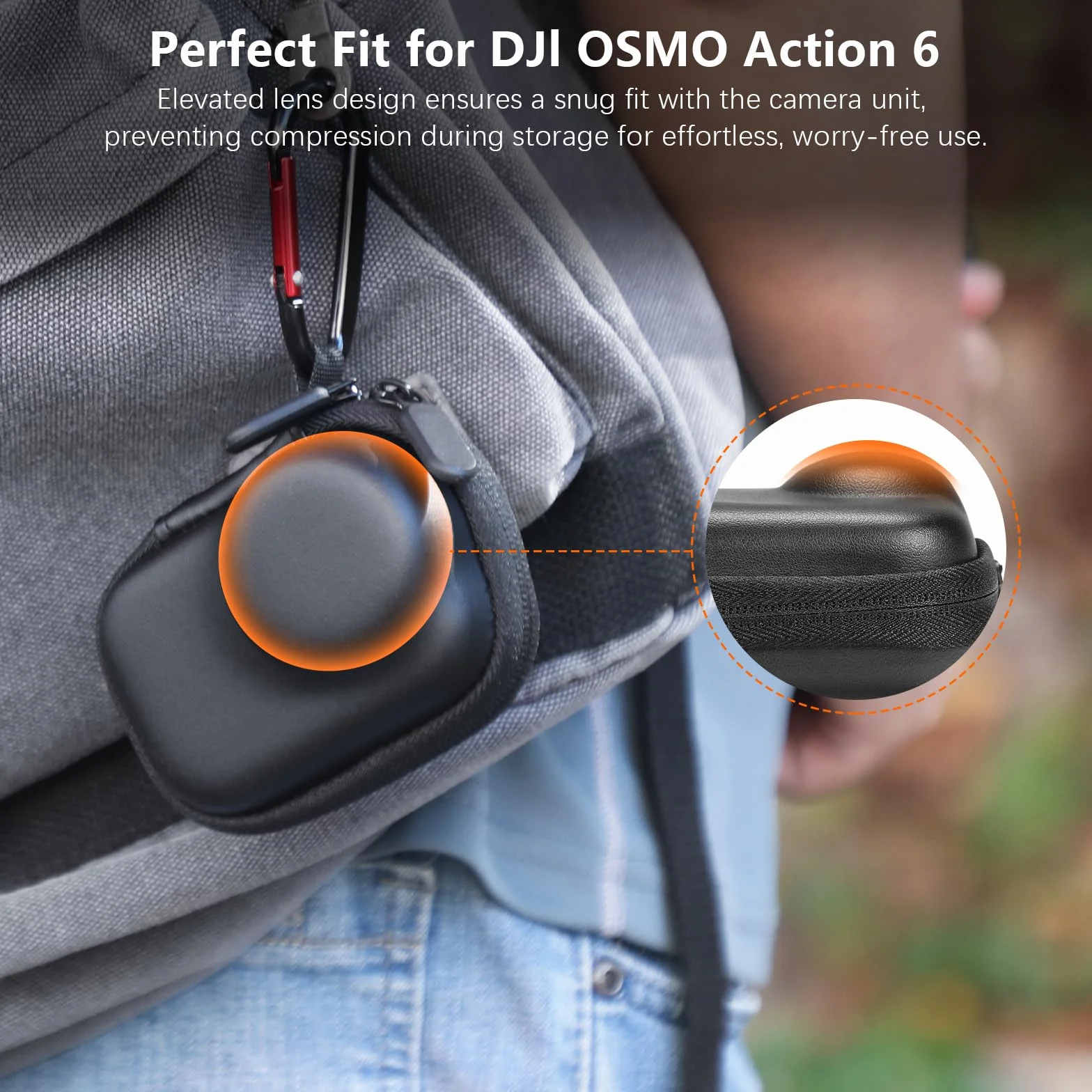 AMAZEAR Etui przenośne na akcesoria DJI OSMO Action 6, Czarny, Small - for Single Camera, Pojedynczy