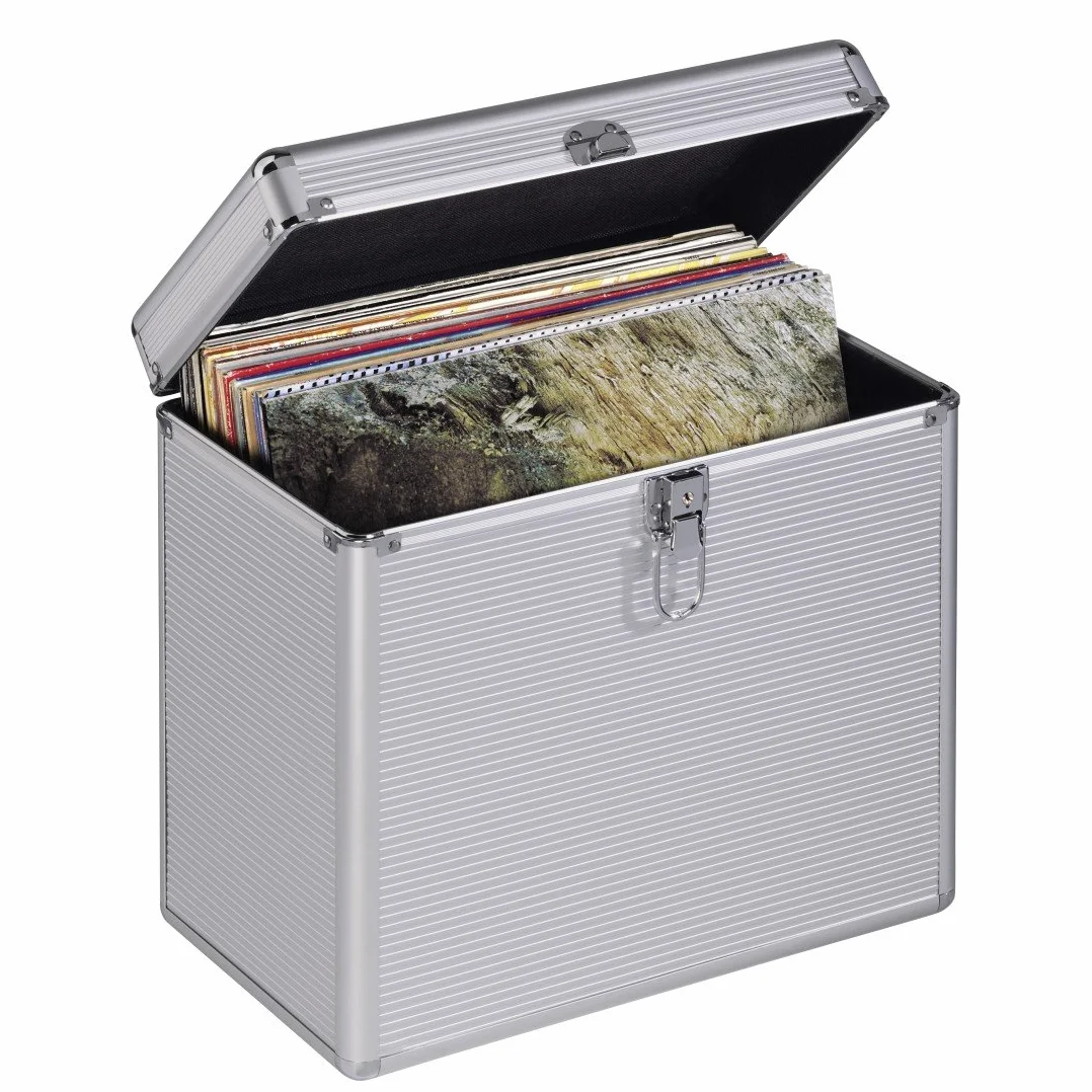Hama 00181435 | 50 płyt winylowych LP Case, wygląd aluminium | srebrny, 22.0 cm* 35.5 cm* 35.0 cm, Srebrny, Etui