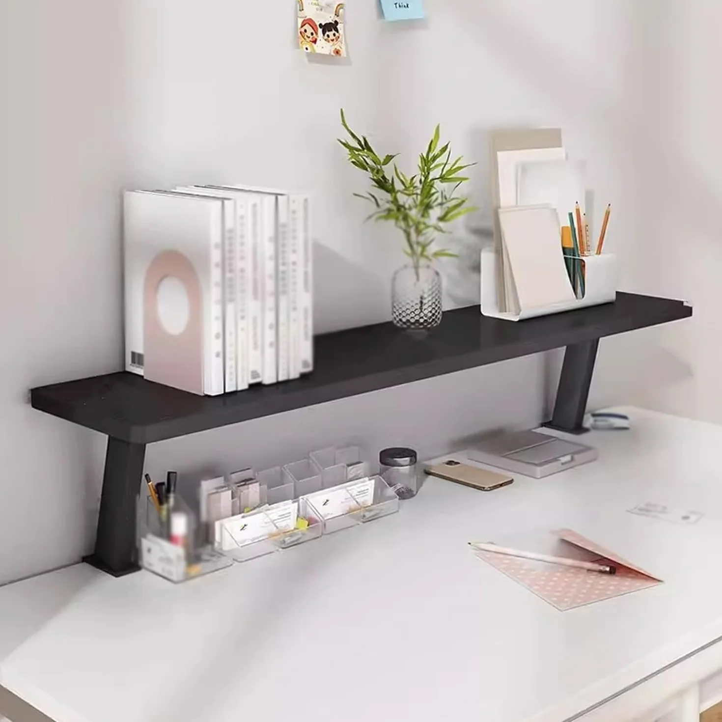 Wszechstronna półka biurkowa ClampOn do gier i akcesoriów biurowych, wytrzymały organizer na biurko, ergonomiczny monitor i podpórka pod laptopa, stojak na drukarkę, przedłużające półki na biurko