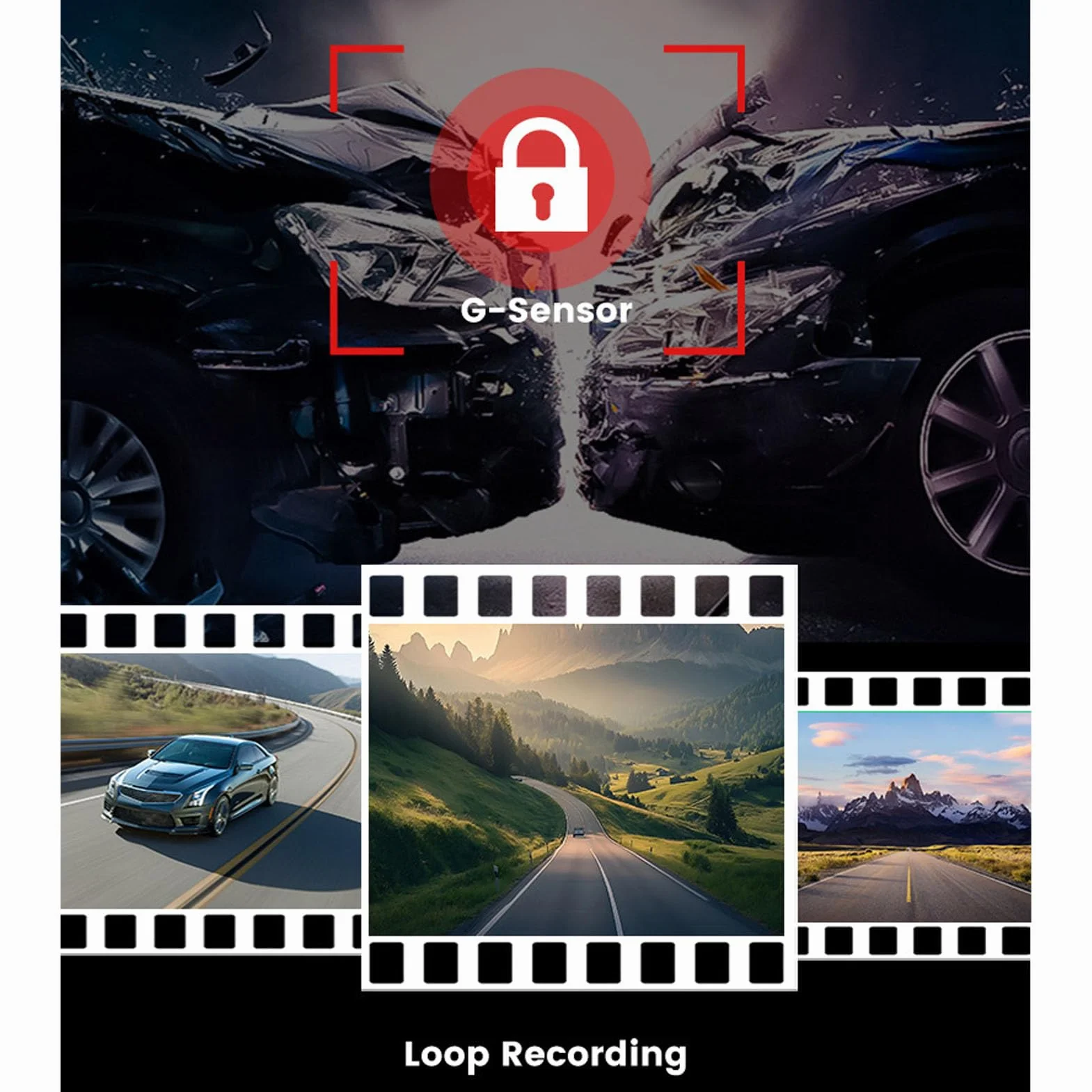 Denash Kamera Samochodowa 4K, Szerokokątna Kamera Cofania 140° WiFi 4G z Alertami Bezpieczeństwa BSD i ADAS, do Rejestratora Jazdy Samochodowej