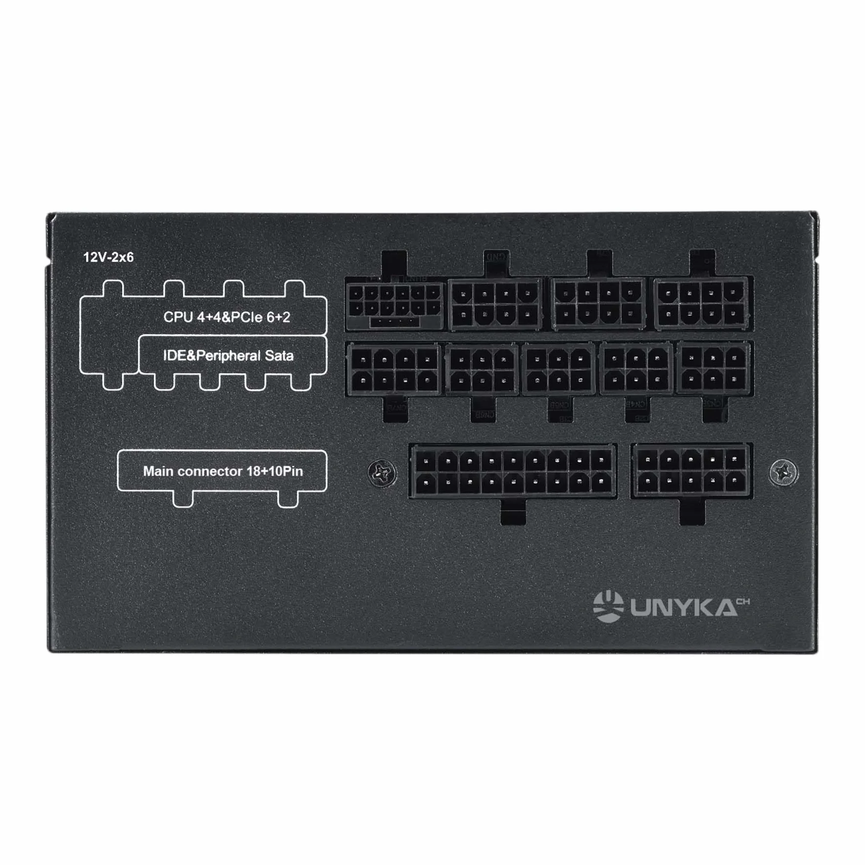 UNYKAch ATX ATILIUS 3.1 850W Gold zasilacz ATX, certyfikat Cybenetics Gold,Standardy ATX 3.1 i PCIe 5.1, System konwersji DC-DC, Topologia rezonansowa LLC