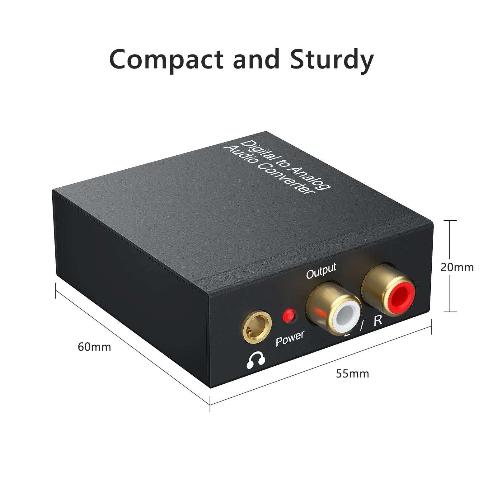 DAC Audio Konwerter SPDIF Toslink na RCA 192 kHz Analogowy Cyfrowy