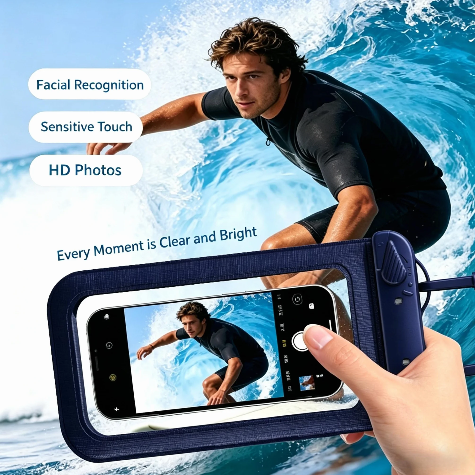 Wodoszczelne etui na telefon 7,2" IPX8 do iPhone 17/16/15 Pro Max Samsung S26 S25 S24 Ultra