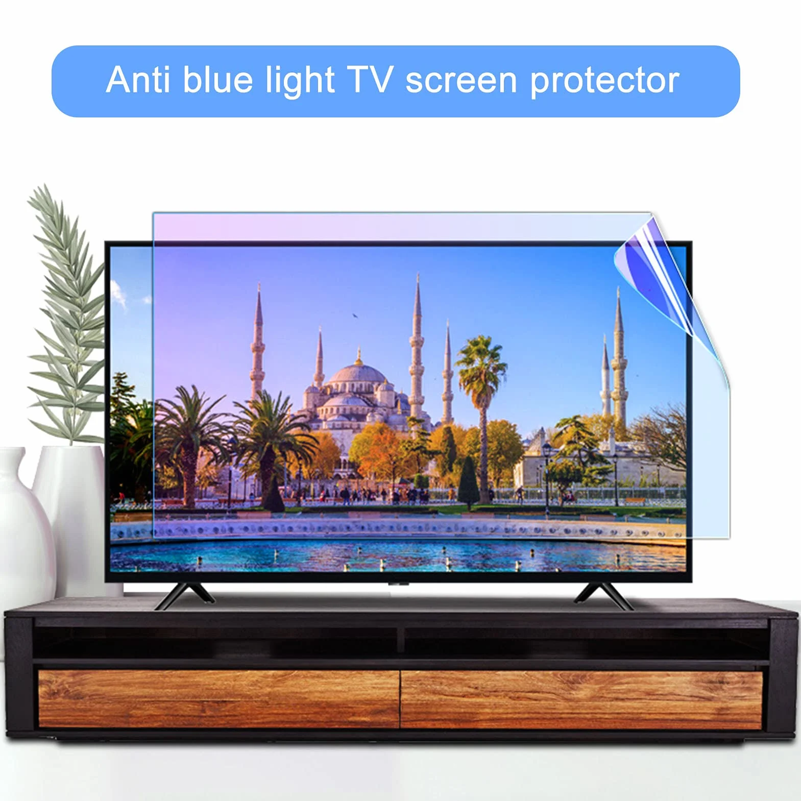 32-75-calowy ochraniacz ekranu LED Smart TV, antyodblaskowy/anty-niebieskie światło/ochrona przed zarysowaniami akcesoria telewizyjne, 43" (942 * 529 mm)