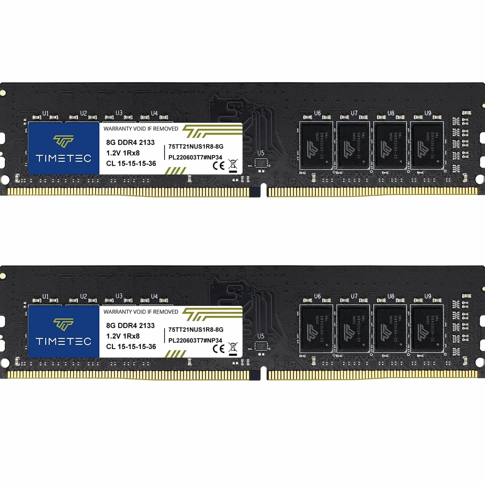 Timetec 16GB (2x8GB) DDR4 2133MHz PC4-17000 Non-ECC, niebuforowany 1.2V CL15 1Rx8 Pojedynczy Rang 288-pinowy UDIMM Komputer stacjonarny Pamięć RAM Moduł aktualizacji (16GB ZESTAW (2x8GB)