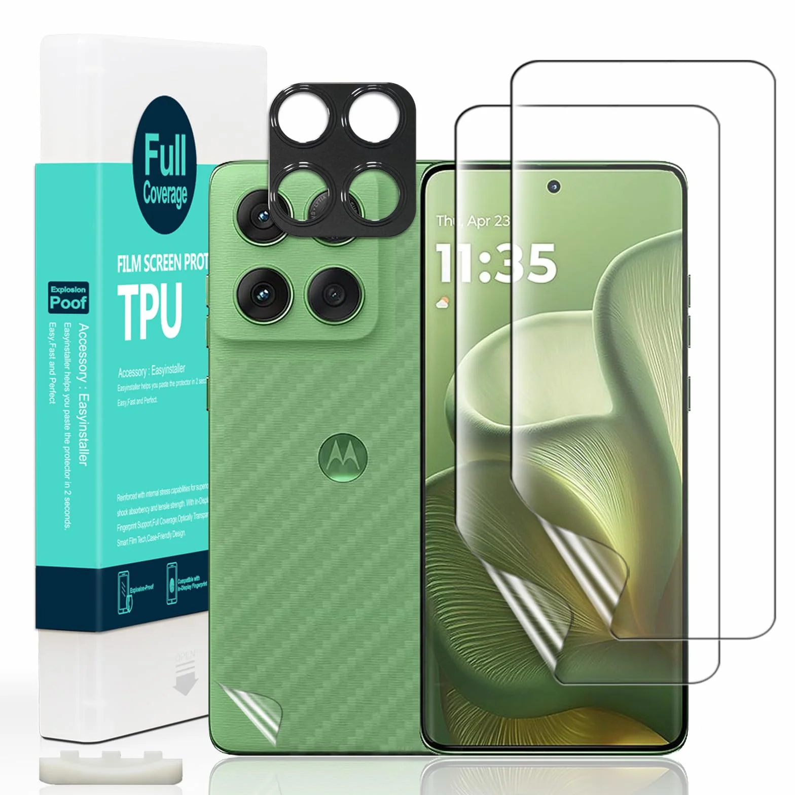 Ibywind Folia Ochronna do Motorola Edge 60 5G,2 Sztuki folia hydrożelowa z osłoną obiektywu aparatu,łatwe narzędzie do instalacji,bez pęcherzyków powietrza,odporna na pękanie i zarysowania
