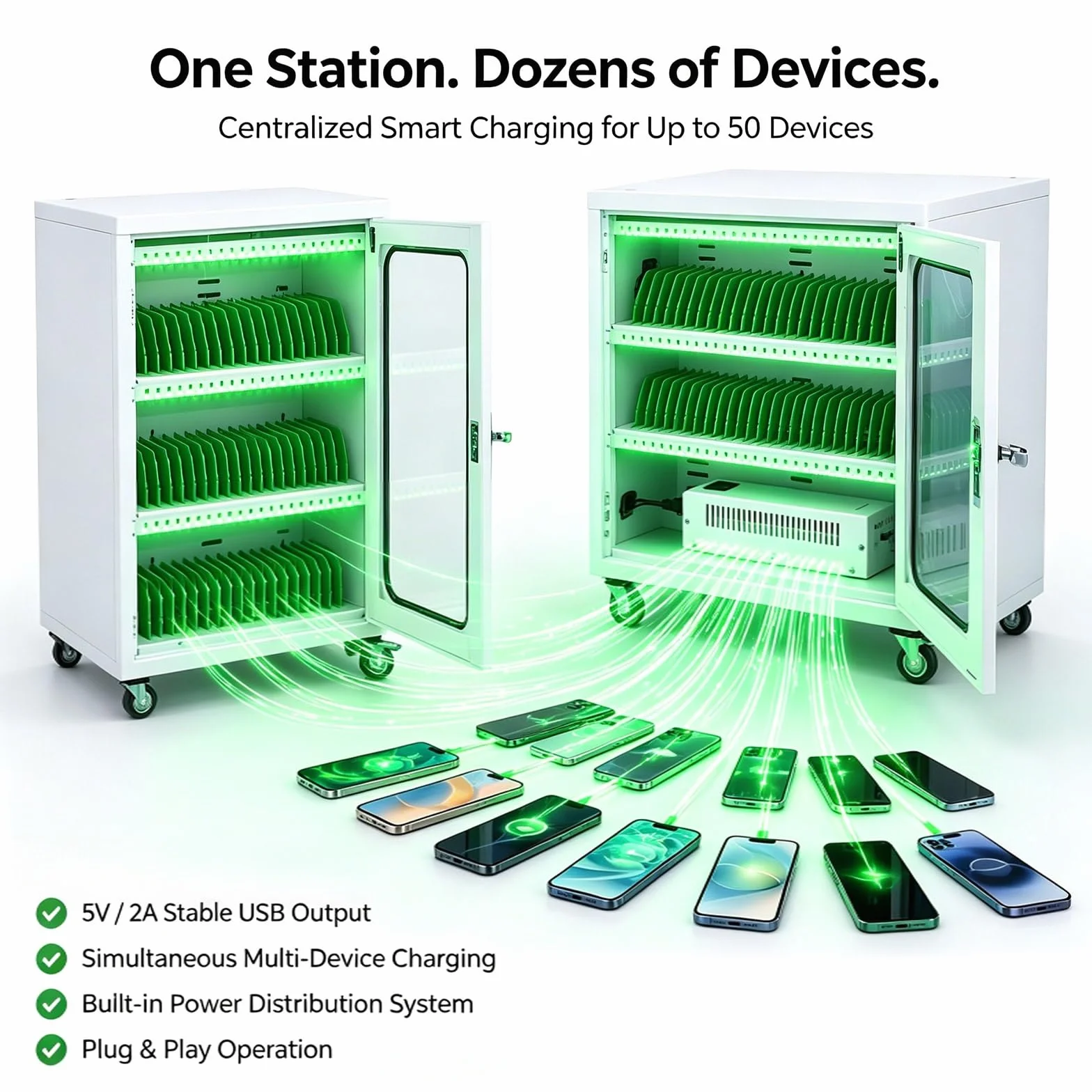 Szafka do ładowania telefonu USB z drzwiami ze szkła hartowanego, zamykana szafka do przechowywania urządzeń mobilnych do szkół, biur, bibliotek, bezpieczne rozwiązanie 20/30/40/50 gniazd