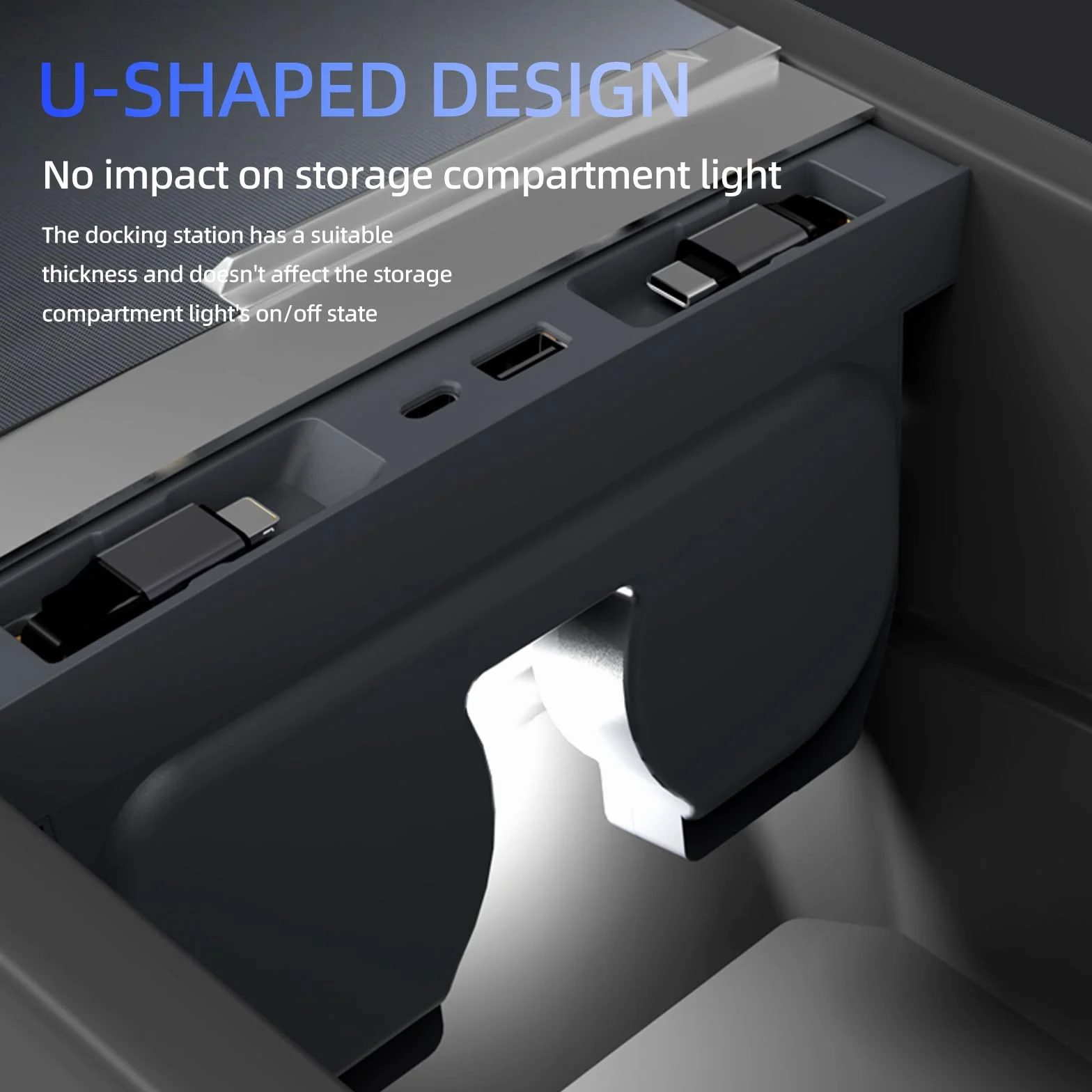 Hub USB do Tesla Model 3 Highland 2024 2025 Model Y Juniper 2025 z przesuwaną pokrywą, 119 W 4 w 1 Multi Ports, szybka ładowarka, wodoodporna stacja dokująca z wysuwanymi kablami, pasuje do