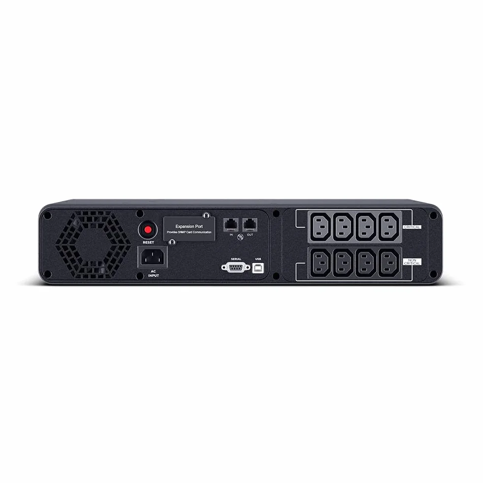 CyberPower CP2000EIPFCRM2U Line-Interactive USV 2000VA/1200W czysta fala sinusoidalna, AVR, LCD, USB (HID), DB9, RJ45 LAN Protection, wyjście 86 IEC, inteligentne gniazdo do komunikacji sieciowej