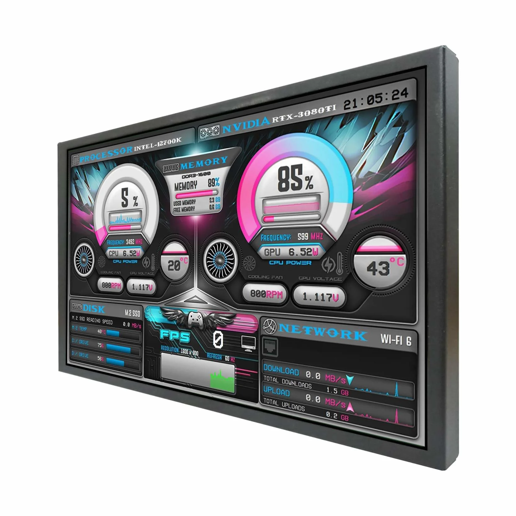 VSDISPLAY 10,1 cala 800x1280 IPS czarny monitor LCD | do obudowy PC DIY CPU GPU komputer wyświetlacz i motyw