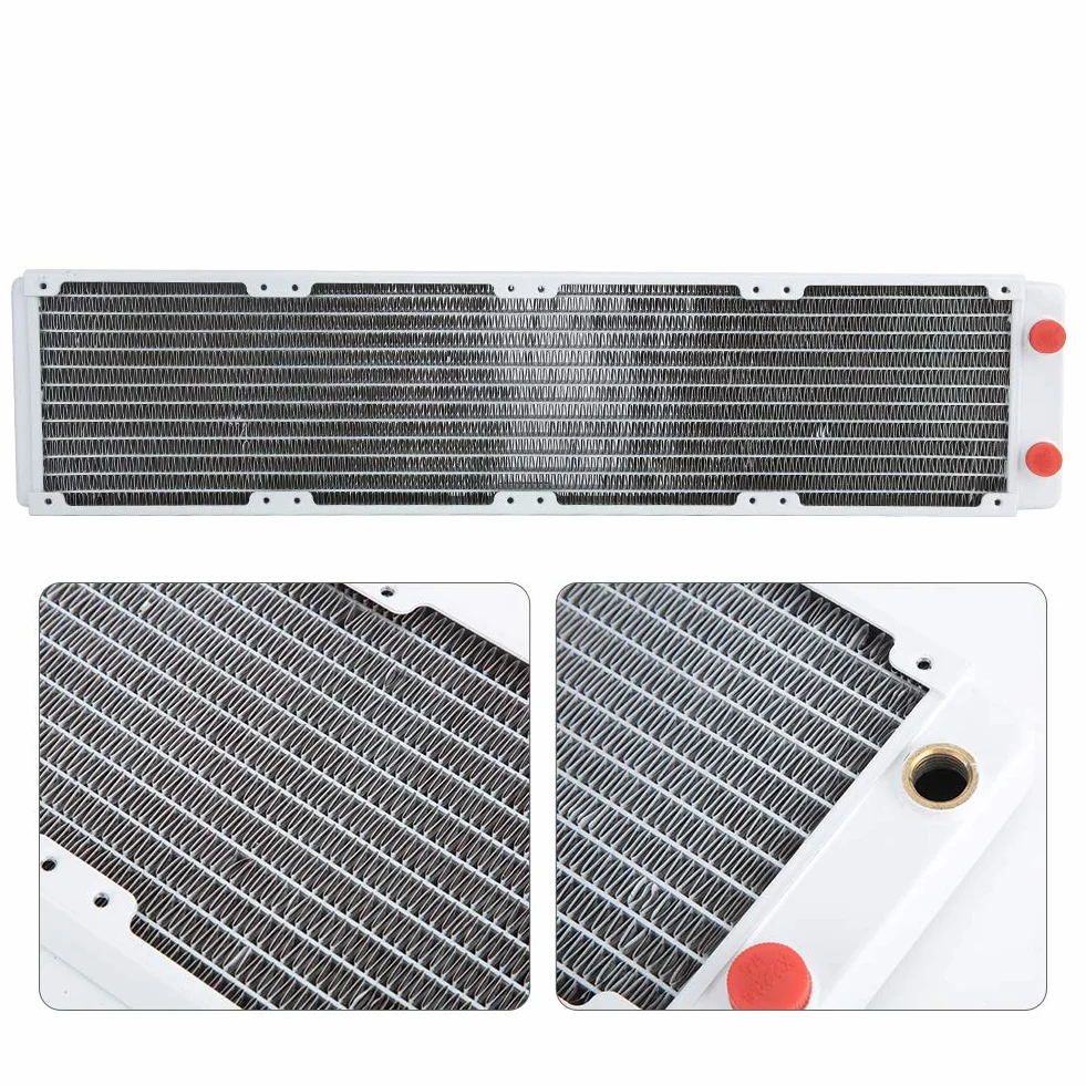 Chłodnica Wodna, Chłodnica Wodna, Części Komputerowe, Części z Gwintem G1/4, 12-rurowy Radiator z Białej Miedzi, do Komputera