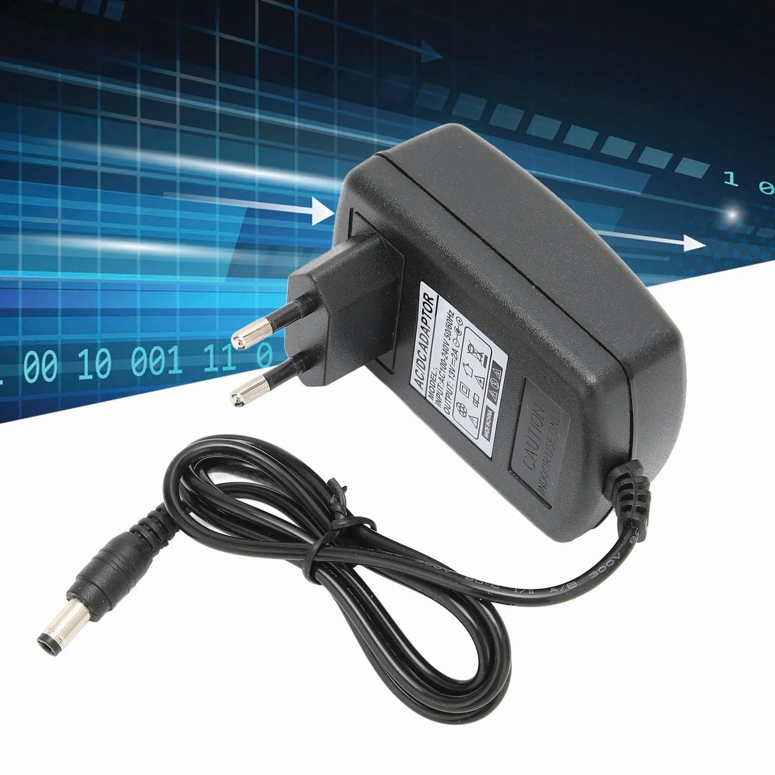Zasilacz 13V 2A, AC100‑240V 50 60Hz Zasilacz Przewód Zasilacz Przewód Zasilacz Ładowarka do Domu Samochody Hotele (Wtyczka UE)