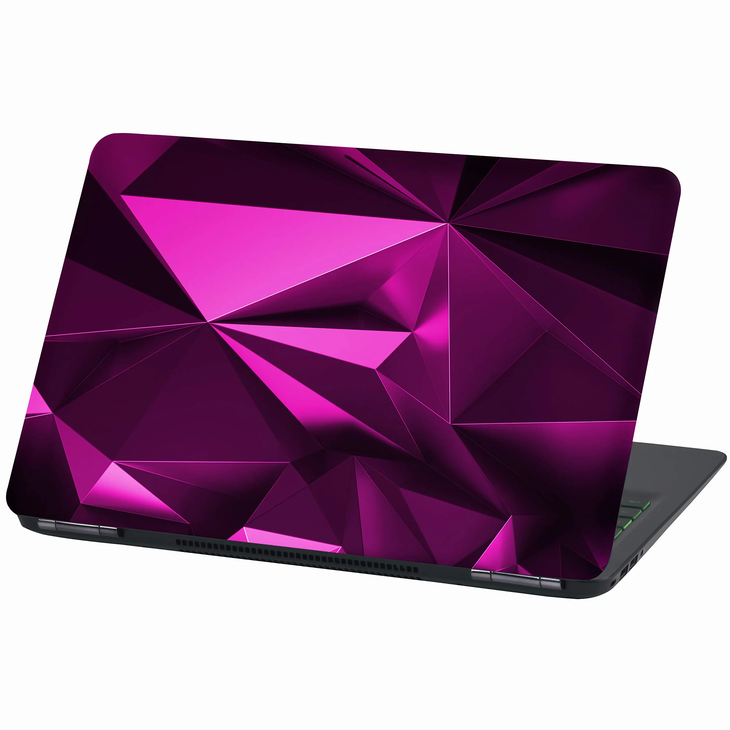 Folia na laptopa, abstrakcyjna folia samoprzylepna do notebooka, naklejka ochronna Vinyl Skin Sticker (17 cali, LP54, różowa Polygon Pink)