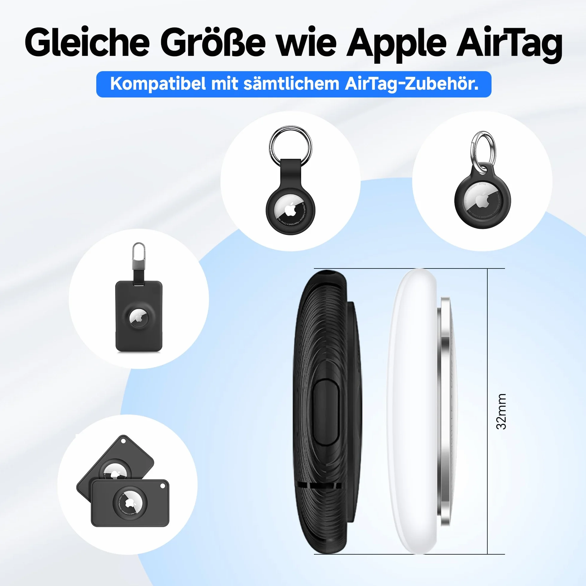 MiLi LiTag Duo Lokalizator Bluetooth Kompatybilny z Apple Android Wymienna Bateria 1 Pack