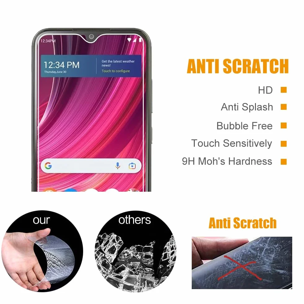 [3 sztuki] Ochraniacz ekranu ze szkła hartowanego kompatybilny z BLU View 5 [nie pasuje do BLU View 5 Pro] z przezroczystą przezroczystą ultracienką folią ochronną 9H HD