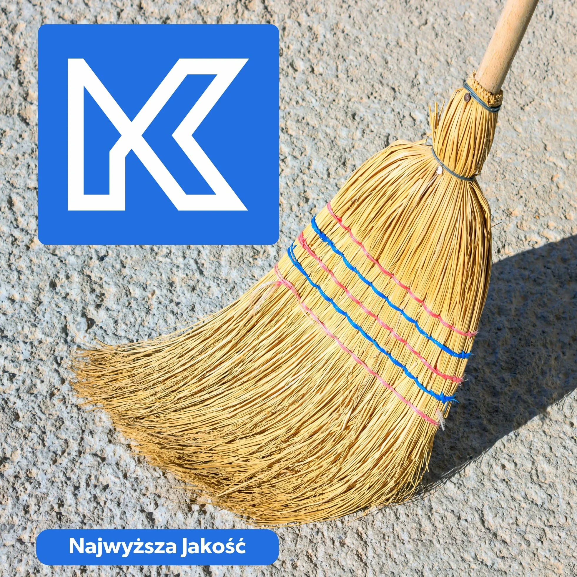 KADAX Trzepaczka ze słomy ryżowej, miotła do ryżu, miotła z długim trzonkiem z drewna, funkcjonalna miotła słomkowa, miotła z sorgo, miotła czarownica, miotła ze słomy ryżowej (dł.: 140 cm)