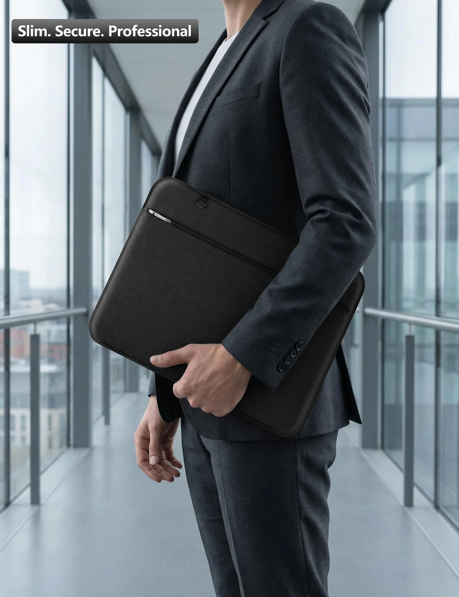 Alfheim 14" Torba na laptopa, Wodoodporna torba z kieszenią na akcesoria, etui ochronne z wyjmowaną małą torbą, Kompatybilny z 14,2" MacBook Pro A2442