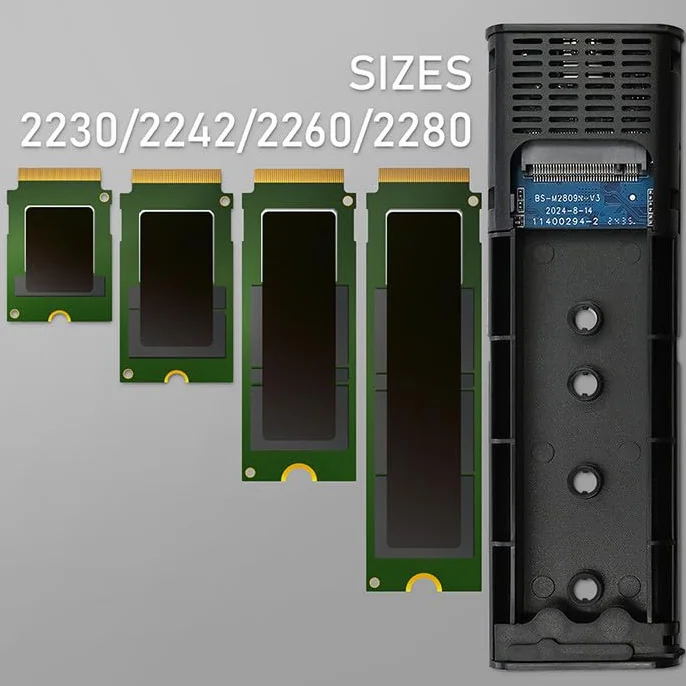 Qoltec Obudowa | kieszeń do dysków M.2 SSD,NVME, PCI-E, USB-C