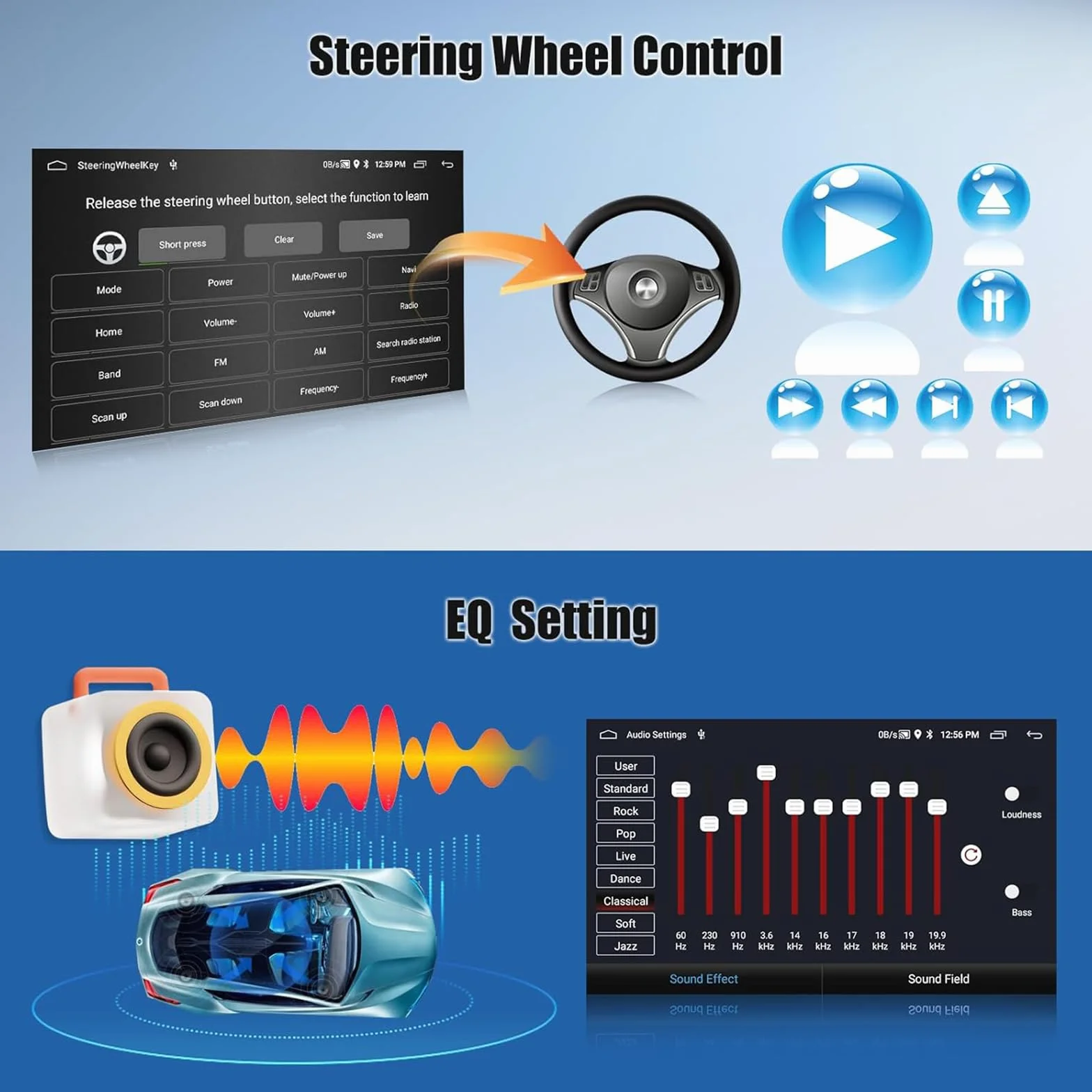 Android radio samochodowe stereo dla Volvo V70 XC70 V40 S40 S60 2005-2009 | 9"HD Ekran dotykowy w komórce Bezprzewodowy CarPlay Android Auto GPS 5 GHz WiFi Bluetooth 5.0 FM RDS SWC AHD Kamera cofania