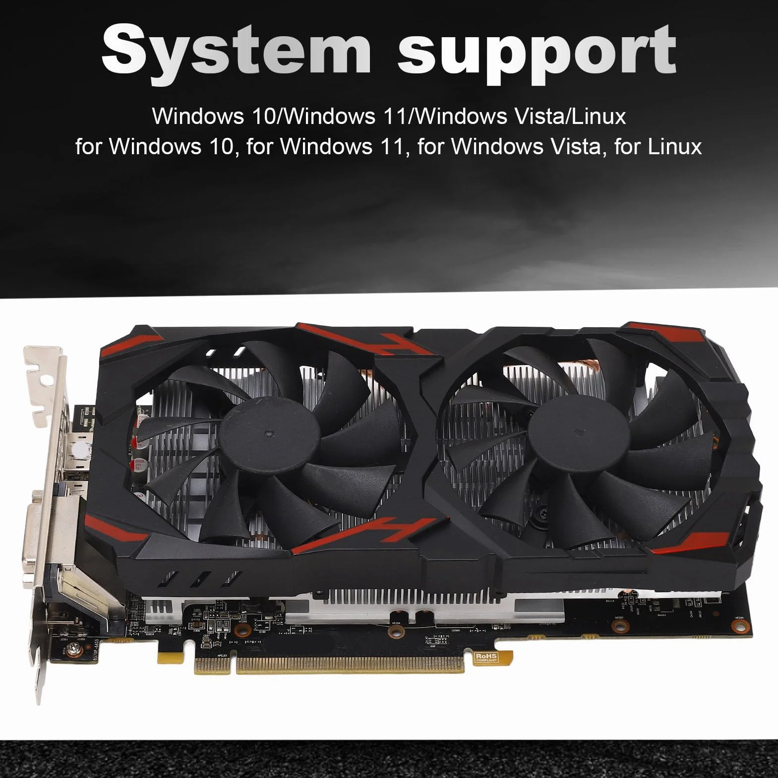 Tbest RX 580 8 GB 256BIT Cuter Gaming Ghics karty ciche Plug and Play Ghics Card Witual Fanor komputery stacjonarne 580 8G D5, karta graficzna Cardrx 580 komputer karta graficzna do gier