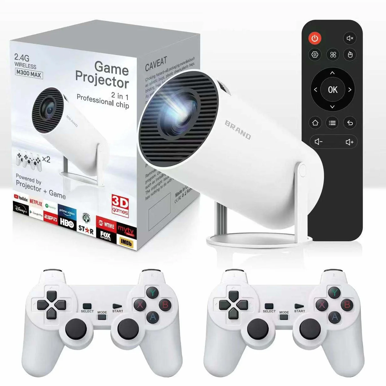 Cinemaster Pro 4K inteligentny projektor M300 Max, Lunoosh LCD do gier retro i gier P30 Max