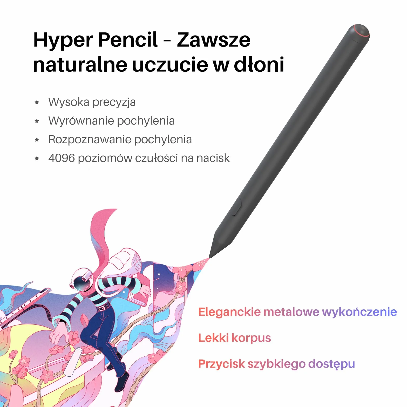HUION Kamvas Slate 13 - Tablet Graficzny z Ekranem (bez PC), 12,7" 2K QHD, Rysik H-Pencil, Android 14 (8GB+256GB), WiFi, Bateria 10000mAh, Samodzielny Tablet do Rysowania z Funkcją Multi-Window