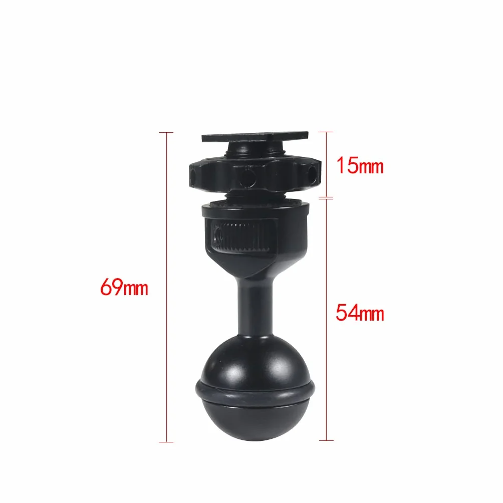 Regulowana głowica kulowa CNC 1-calowy adapter do podwodnych kamer akcji wodoodporna obudowa wideo lampa błyskowa (typ B)