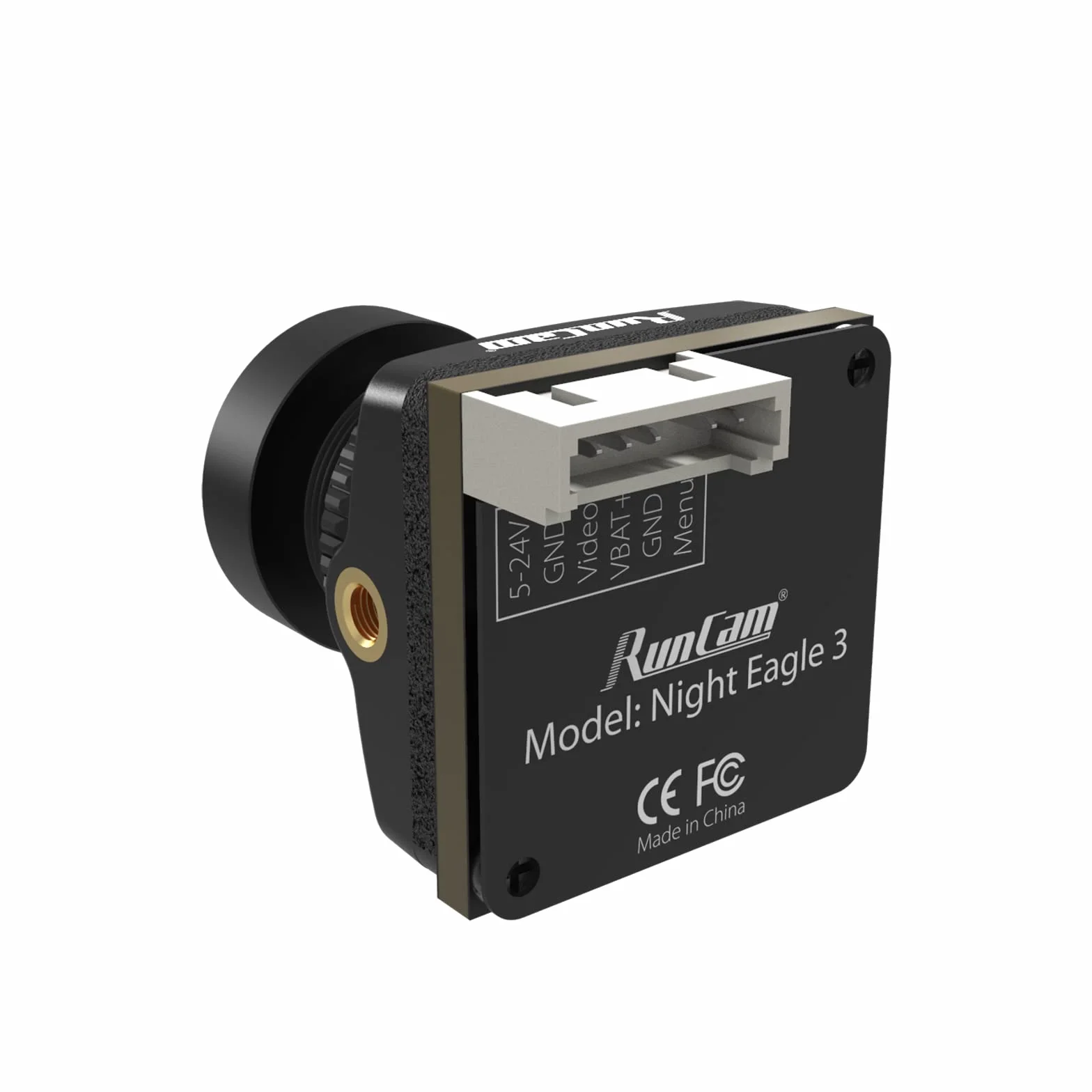 RunCam Night Eagle 3 - Starlight Night Vision Camera 1500TVL, Ultra High Sensitivity Sensor, 11390 mV/Lux-sec, OSD Display, Small FPV Camera for FPV Drone RC Quadrocopter