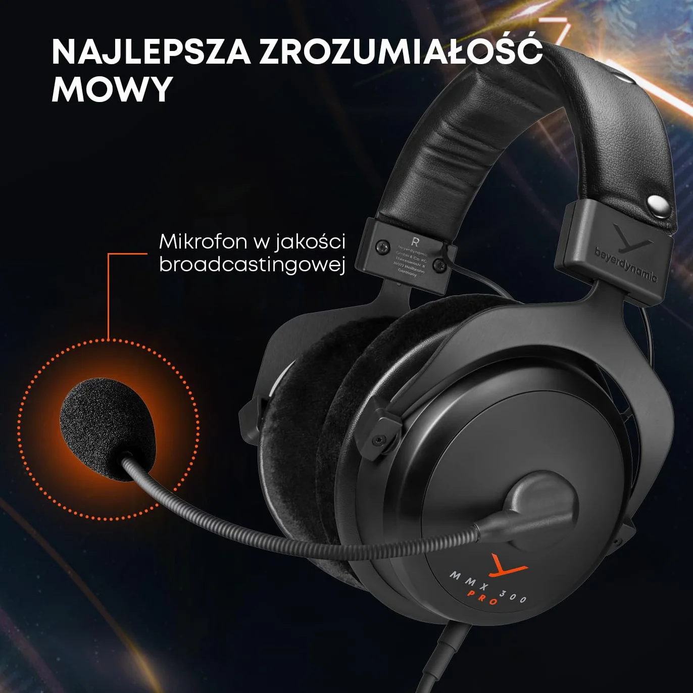beyerdynamic MMX 300 PRO Zestaw słuchawkowy z przetwornikami STELLAR.45 i mikrofonem pojemnościowym, przewodowy zestaw słuchawkowy do gier