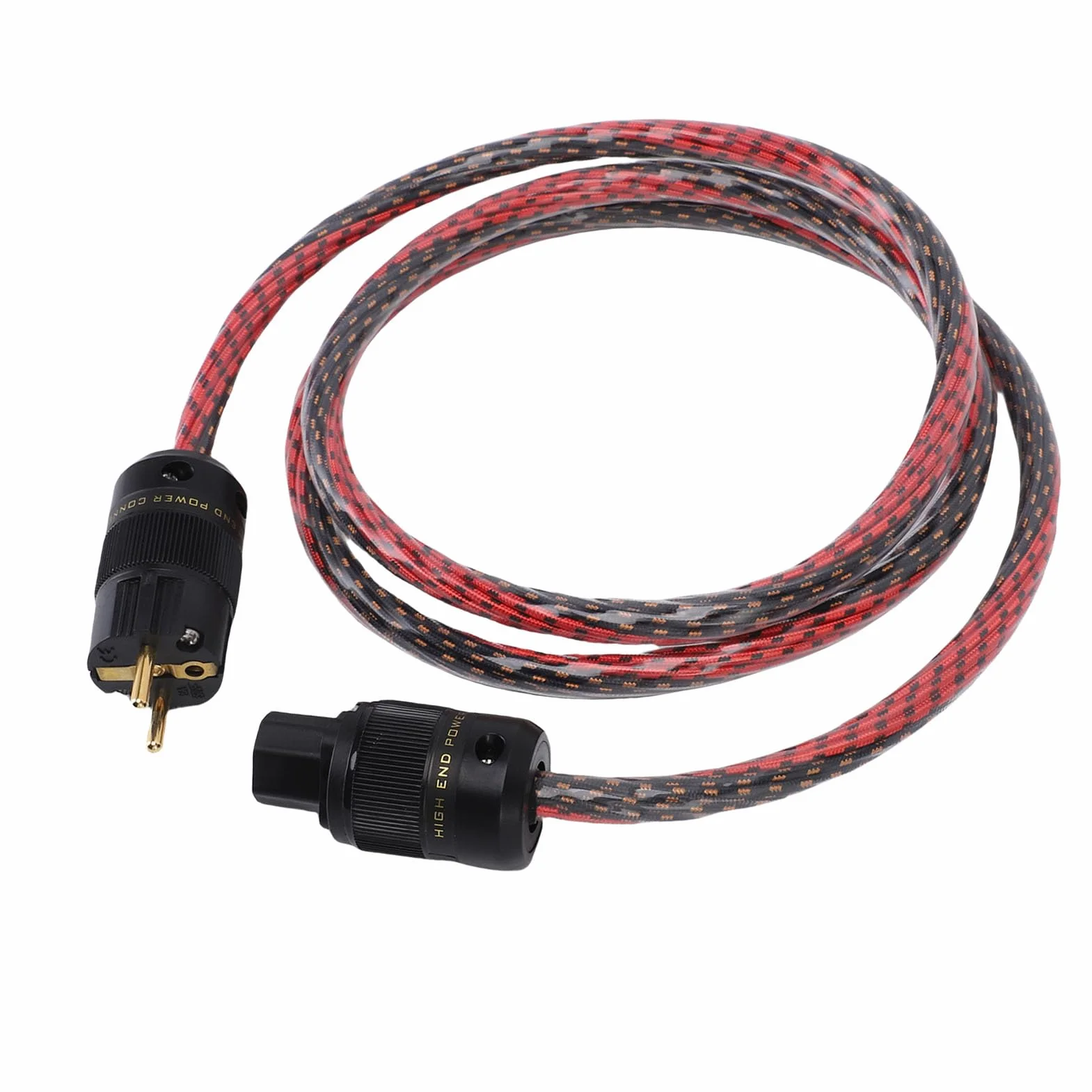 Ejoyous Kabel Zasilający HiFi dla Audiofilów, Ekranowany miedzią OFC, Pozłacane Złącza 10AWG dla Użytkowników Wzmacniaczy, Odtwarzaczy CD, Gramofonów i Filtrów Zasilania