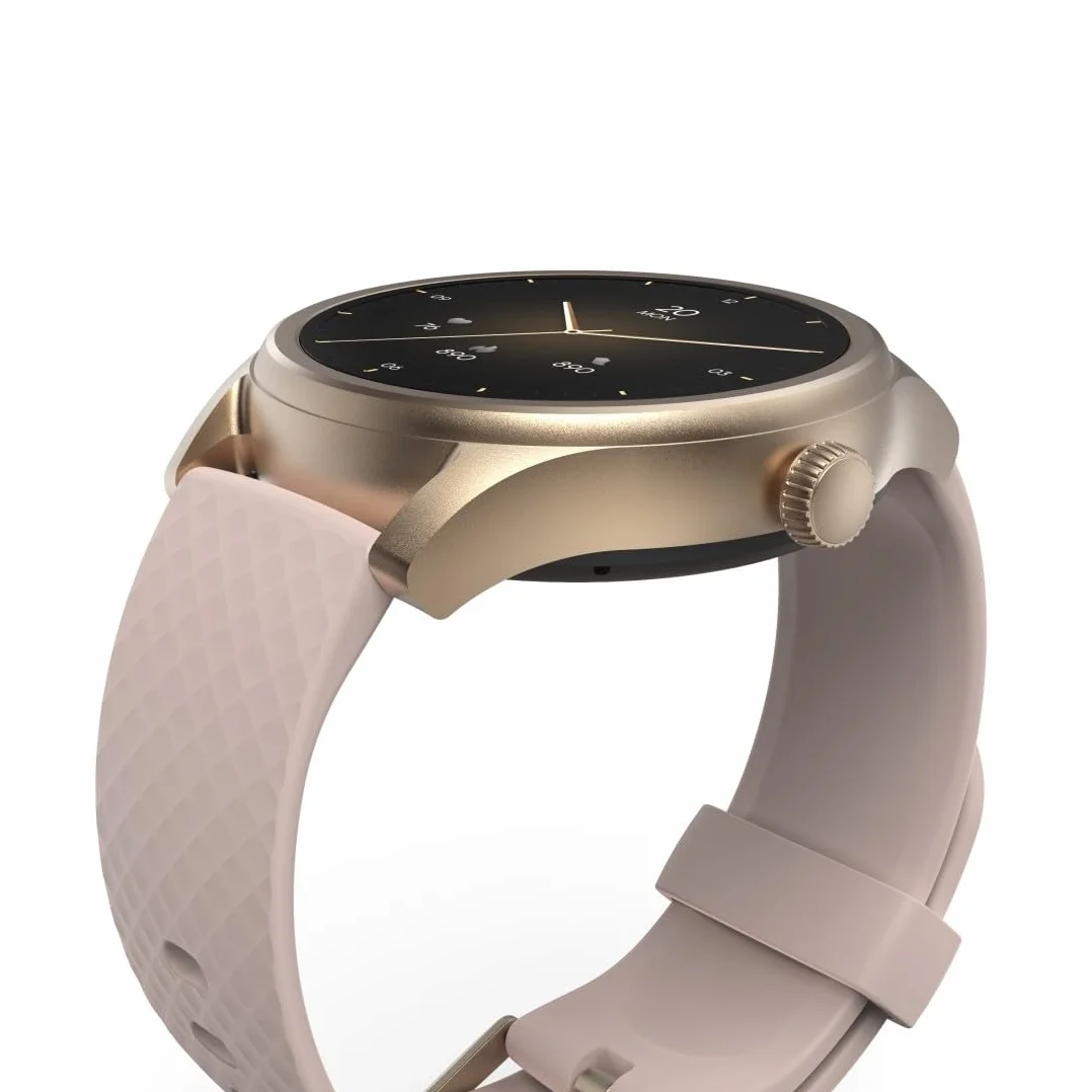 Smartwatch 5010", monitorowanie snu, okrągły, wodoszczelny, 1,38", różowy