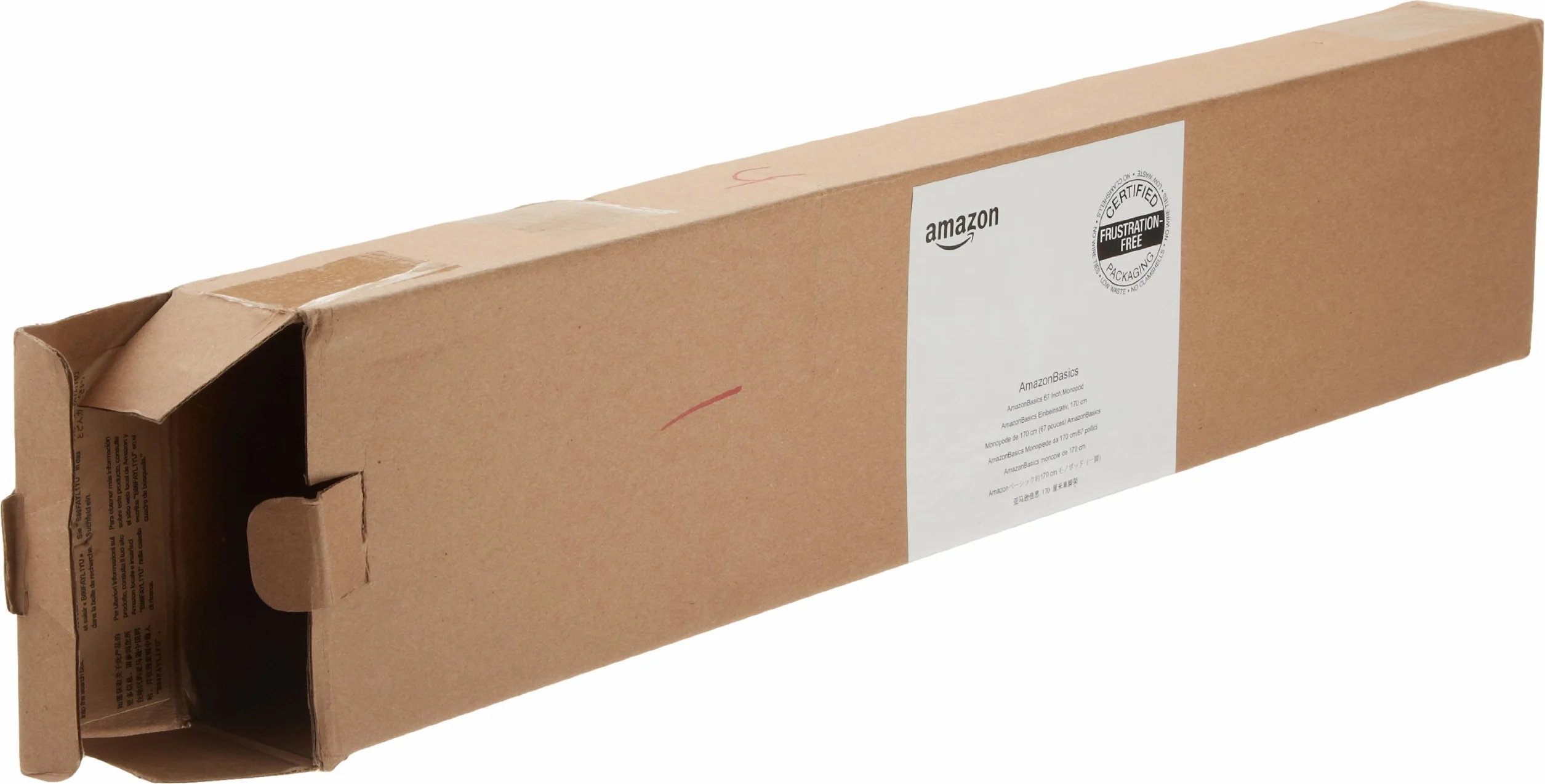 Amazon Basics lekki, przenośny, wysuwany monopod do aparatu i fotografii o długości od 54 do 170 cm, aluminium, teleskopowy, czarny