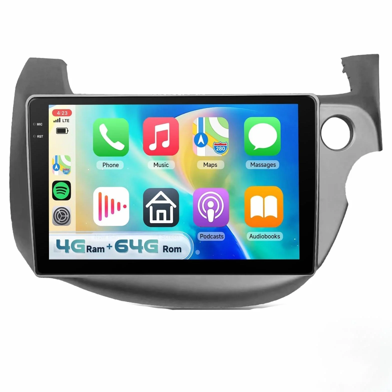 Radio samochodowe 4G 64G z systemem Android do H-onda Jazz 2007-2013, ekran dotykowy 10,1" 1280P In-Cell Bluetooth 5.0 radio samochodowe z DSP/32EQ Carplay GPS Wi-Fi FM SWC,Y2