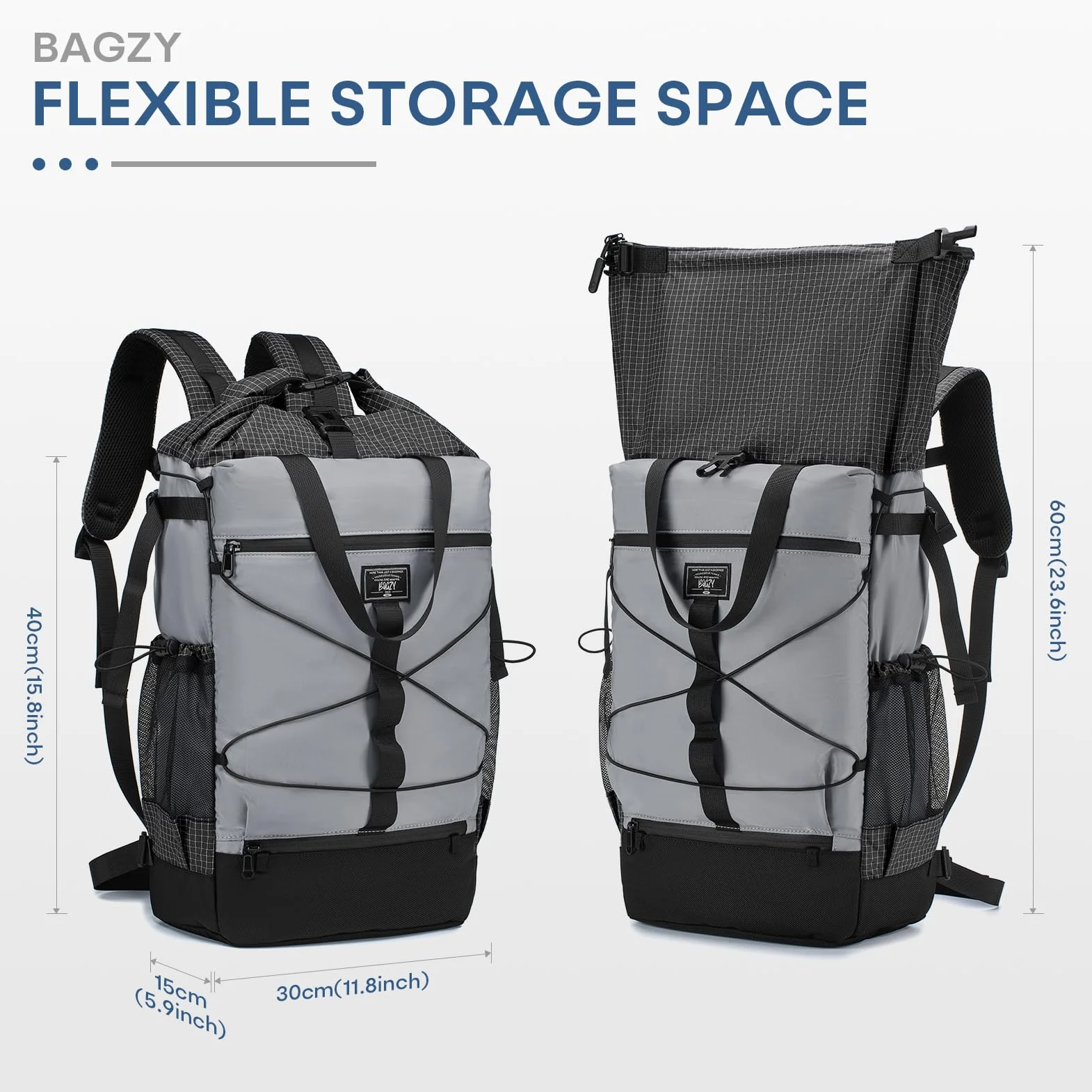 BAGZY Plecak Z Rolltopem 40x30x15 British Airways Wodoodporny Plecak Z Rolltopem Kobiety Mężczyźni Plecaks Na Laptopa Komorą Na Laptop Do 17 Calów Duży Plecaks Podróżny Do Biznesu Miasto Czarny