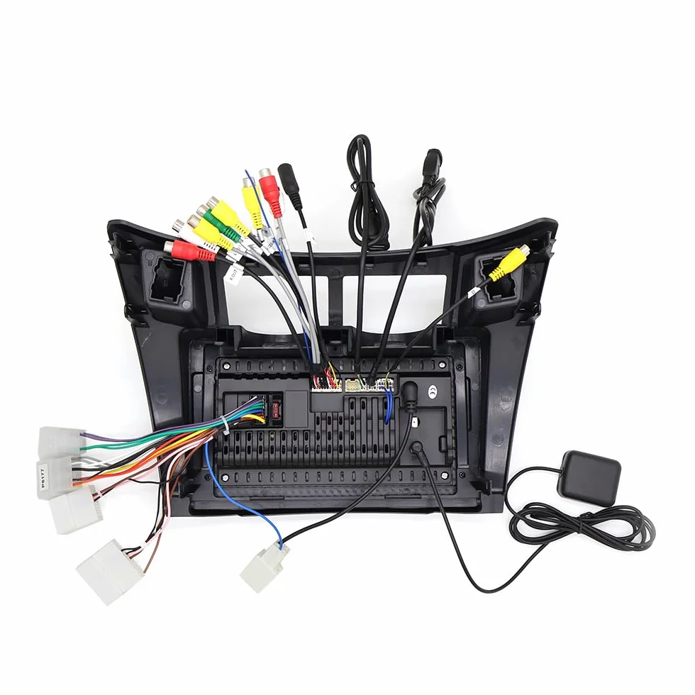 BYNYXI 9 cali 4 GB + 64 GB bezprzewodowy i przewodowy Android auto CarPlay dla Yaris XP90 2005-2012, Android 14 nawigacja GPS WIFI Bluetooth sterowanie głosem widok z tyłu samochodowy ekran stereo