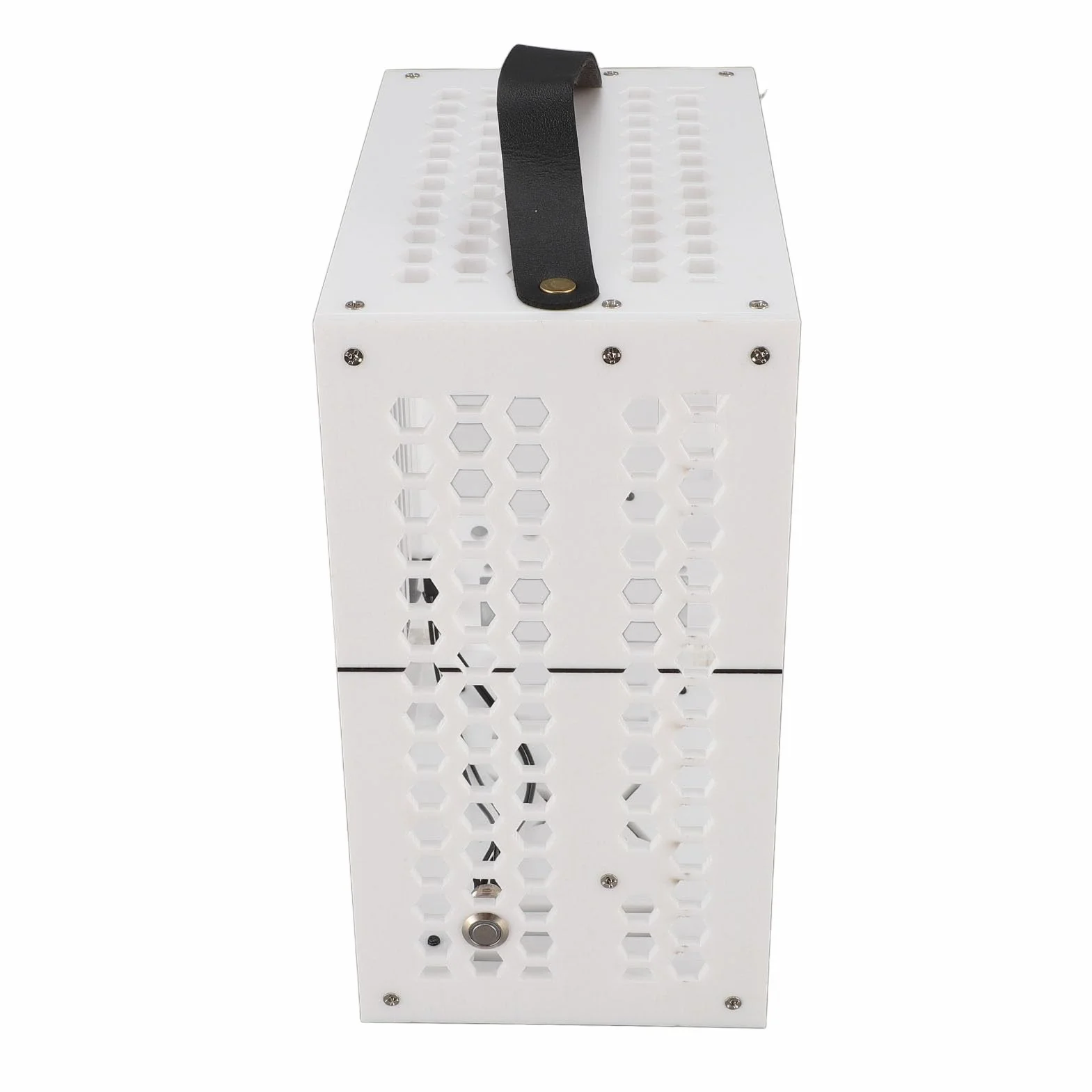 Eacam Kompaktowa Miniaturowa Obudowa Komputera ITX z Przezroczystym Akrylem dla Graczy z Przepływem Powietrza 360 Stopni 23x20,5x12cm (Biały)
