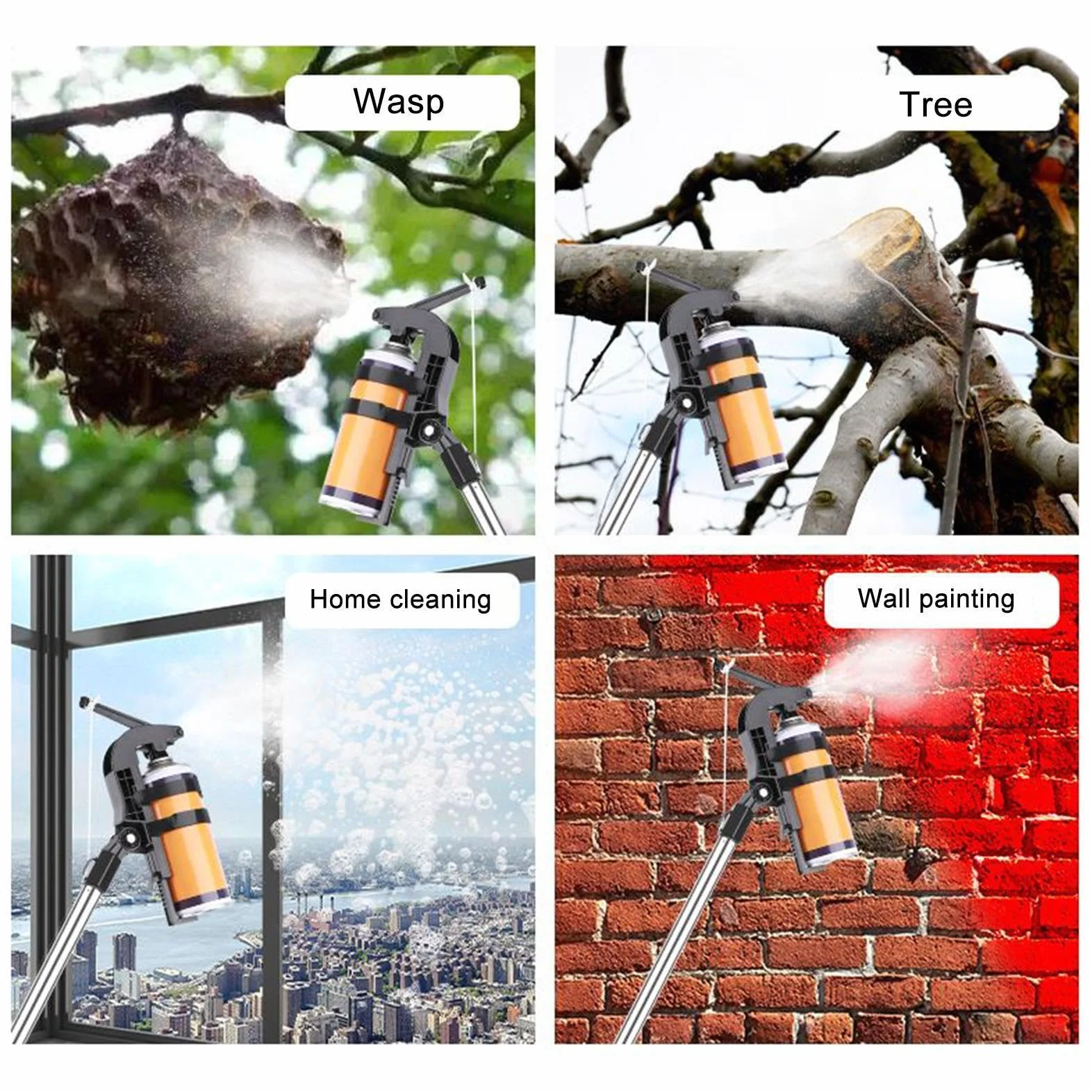 Adapter Przedłużki Puszek Spray Regulowane Przystawki Malarskie | Końcówki drążka przedłużającego Narzędzia, Akcesoria Do Gniazd Pszczół Cieśli, Drzew, Obrony Uli, Ogrodu, Liści, Rynien,