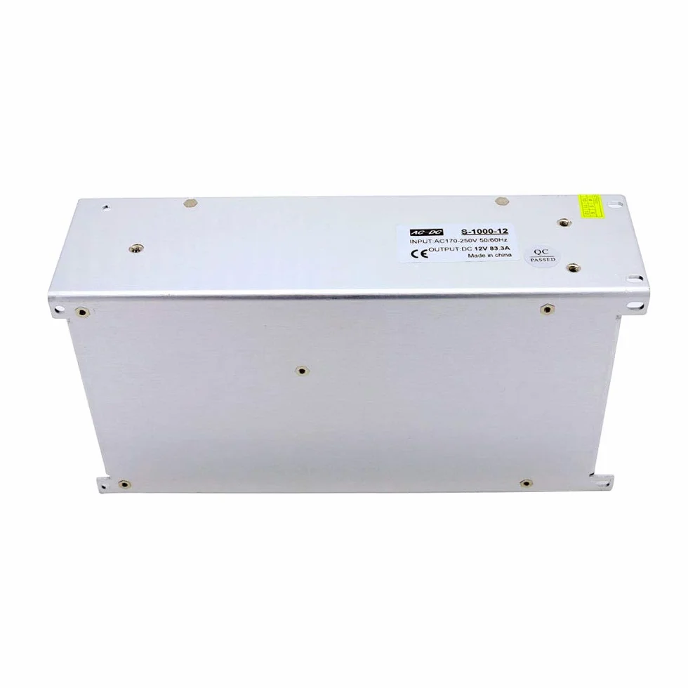 Fafeicy Paski LED Aluminiowe Przełączanie Opieki Bezpieczeństwo Krótkie Obliczenia Ochrona Przeciążenia dla Przemysłowych urządzeń Elektrycznych Silver DC 12V 180 W dla, Produkty Cyfrowe (DC 12V