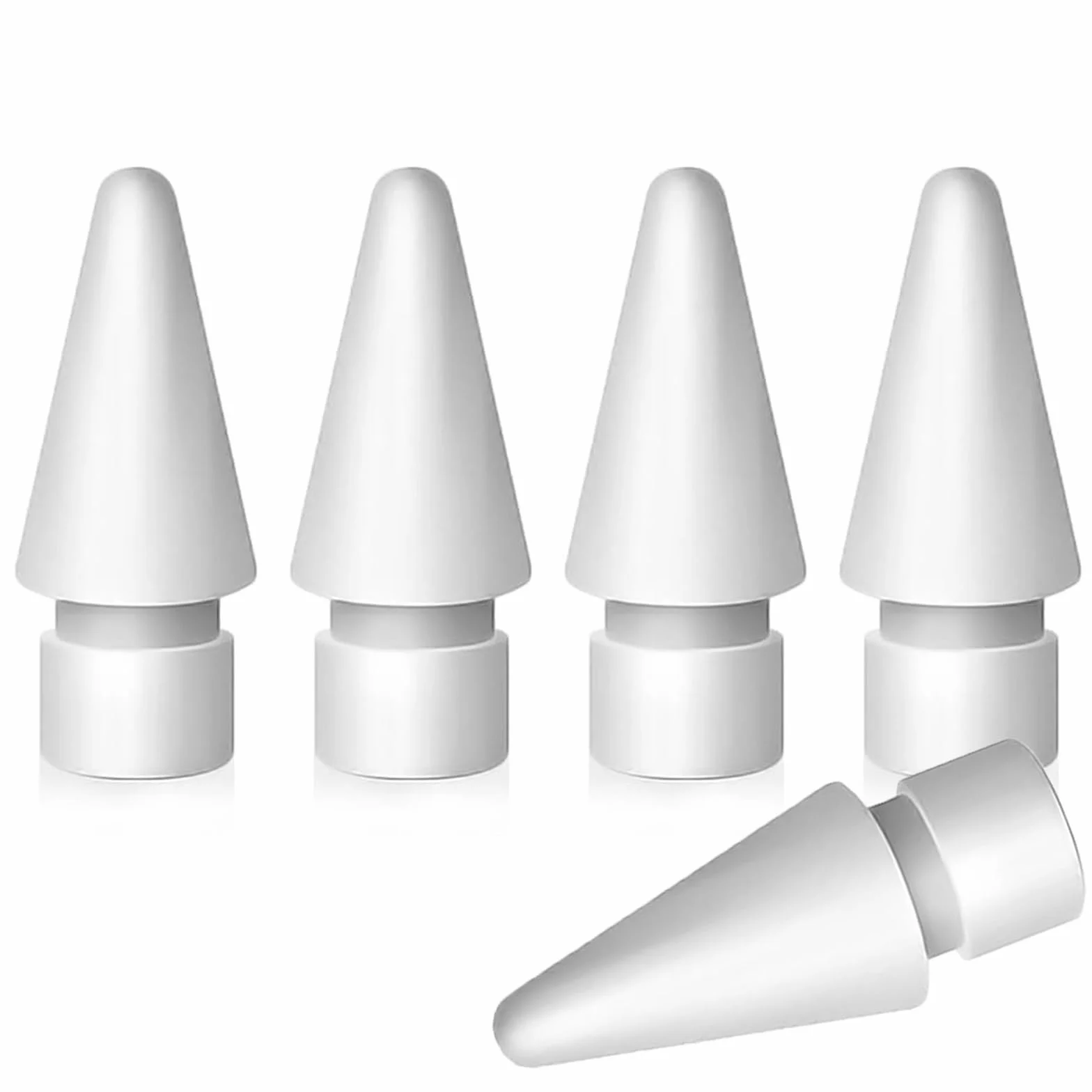 MMOBIEL Końcówki Rysika Wymienne Kompatybilne z Apple Pencil 1. & 2. Gen/USB-C/Pro - 5 Sztuki - Wkłady iPencil Wymiennymi Końcówkami Kompatybilne z Apple Pencil - Bardzo Czułe Końcówki iPencil - Białe