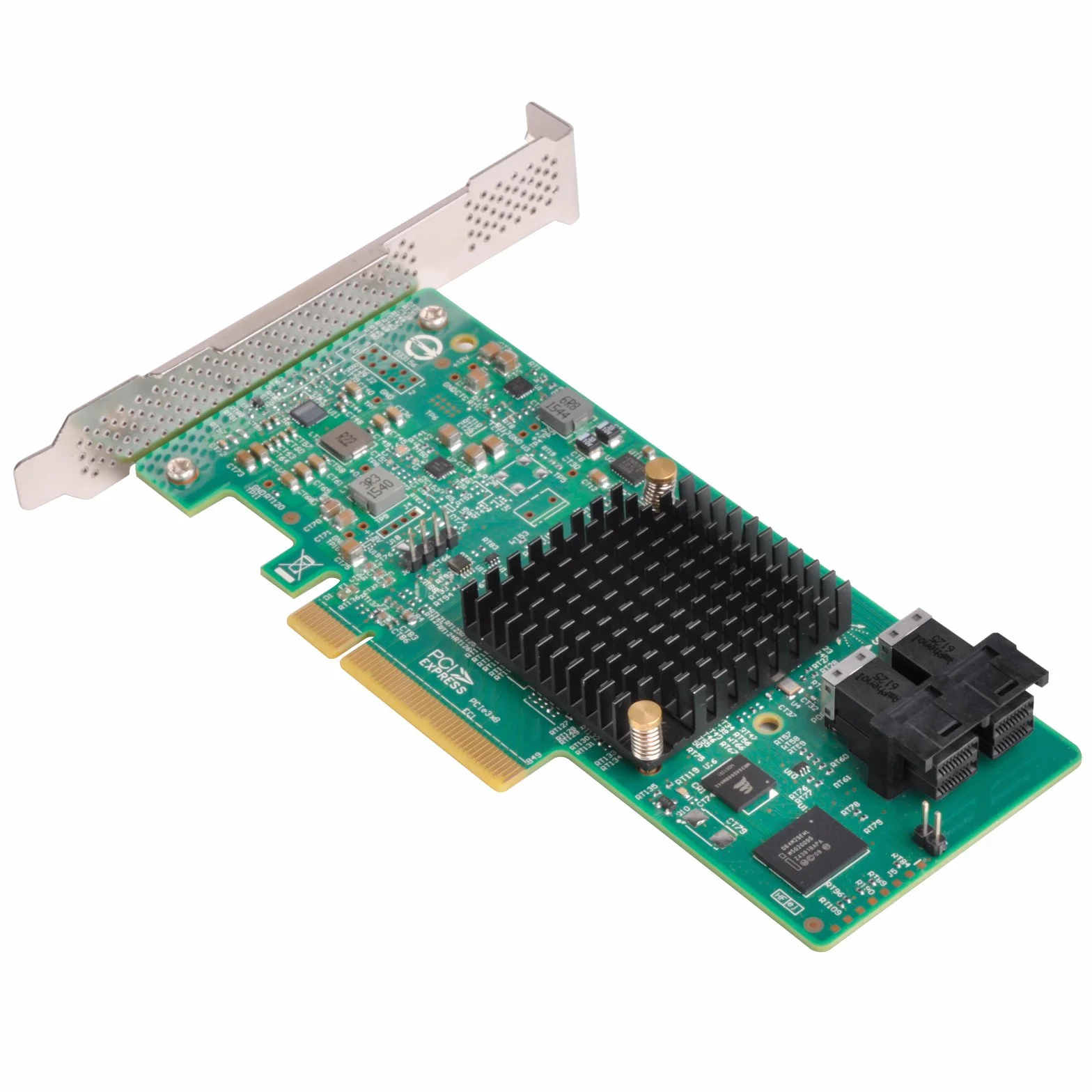 SilverStone SST-ECS05 – Serwerowa karta PCI-E Express Card Gen 3.0 x8 SAS (12 Gb/s) / SATA (6 Gb/s) kontroler portów LSISAS3008, obsługuje niskoprofilowy, RAID 0,1,1E, 10