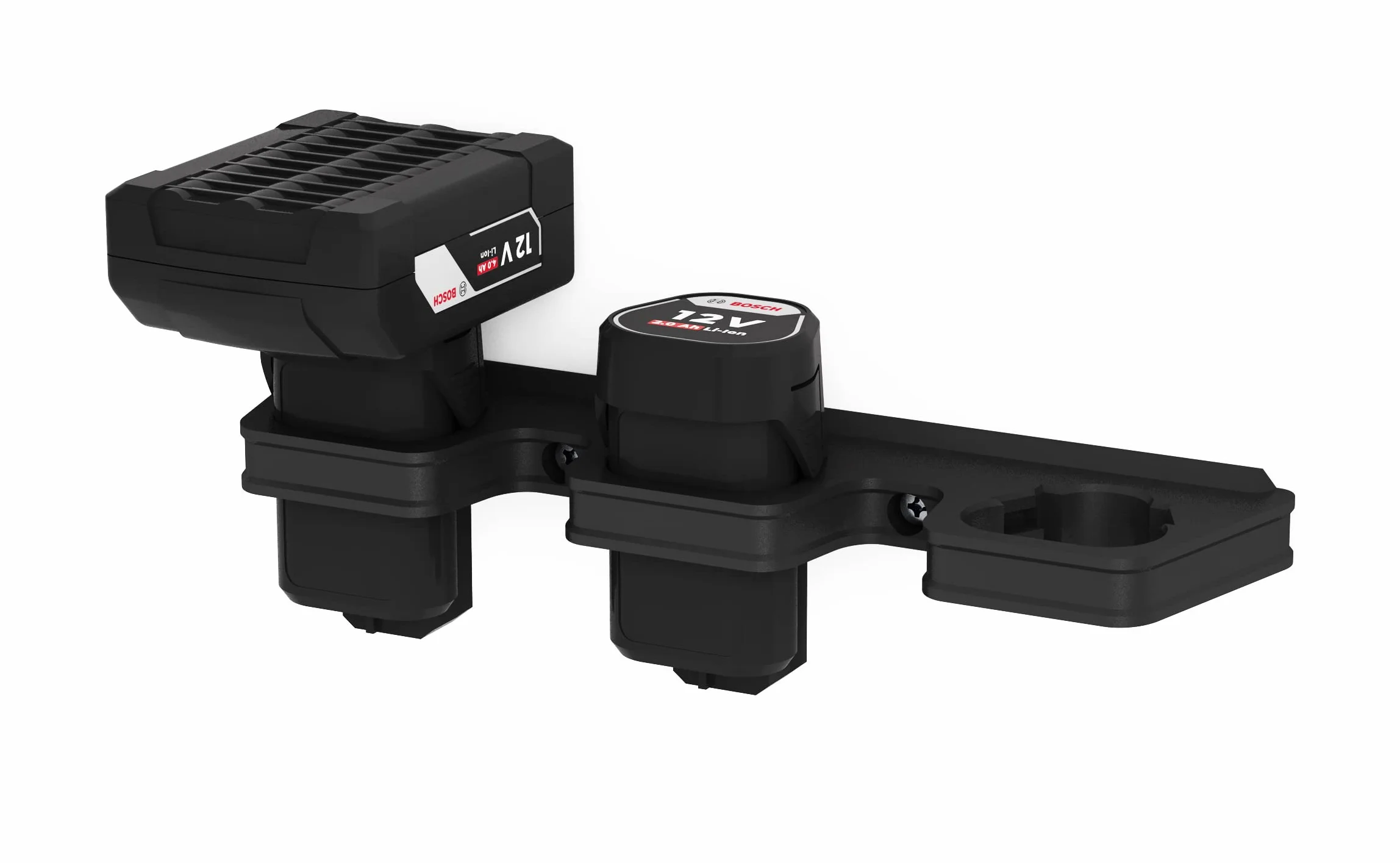 NewGround Designs Uchwyt ścienny do akumulatora odpowiedni do akumulatorów Bosch Professional 12 V (seria GBA), uchwyt ścienny Made in Germany (3 akumulatory)