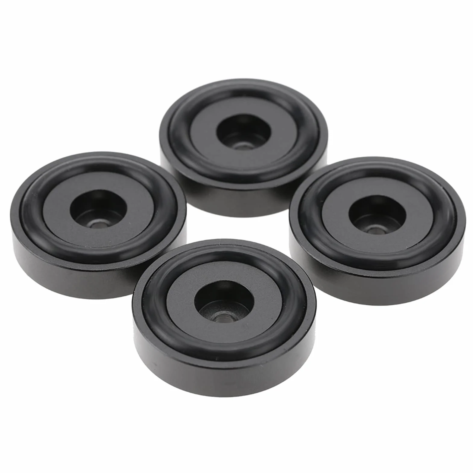 Wzmacniacz Nóżki Aluminiowe Wzmacniacz Pad Stop Aluminium 4 szt. 40 * 10 Mm Wzmacniacz ze Stopu Aluminium Pad Anodowanie Piaskowanie Wzmacniacz Klocki Stopy Srebrne (Czarny)