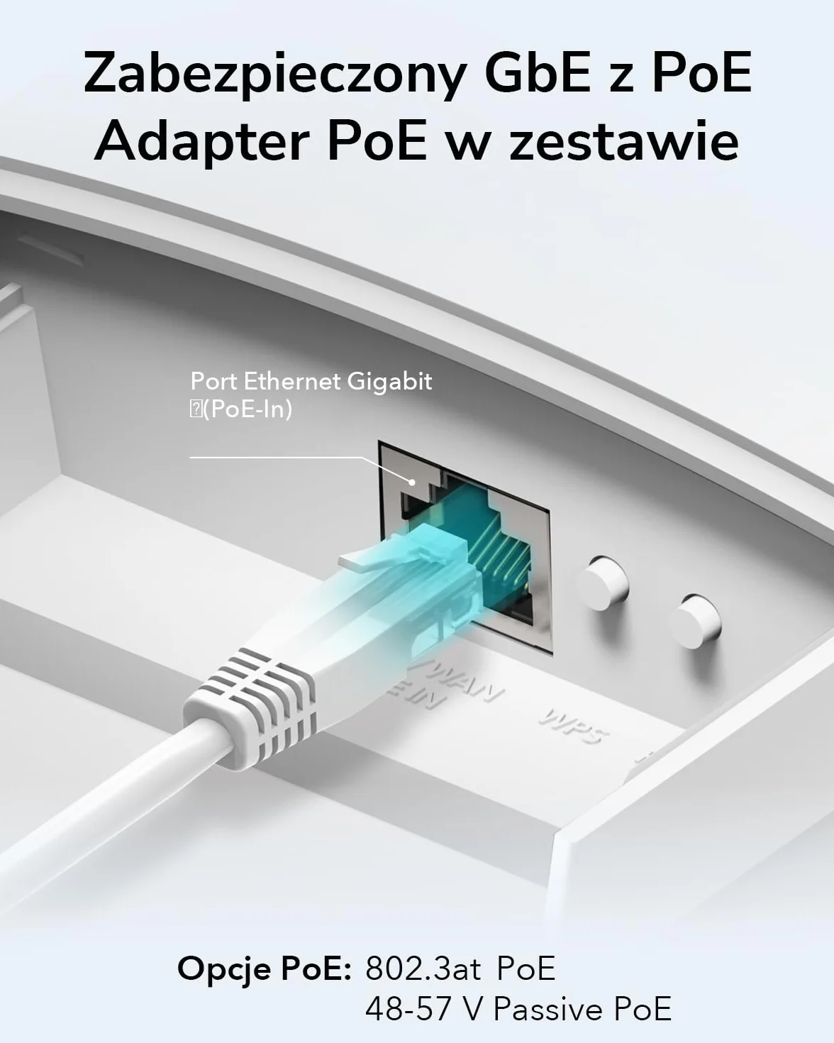 Cudy AP3000 Outdoor IP65 Zewnętrzny punkt dostępowy AX3000 WiFi 6 o dużej mocy, zewnętrzna FEM o dużej mocy, Gigabit RJ45, obsługuje pasywne PoE