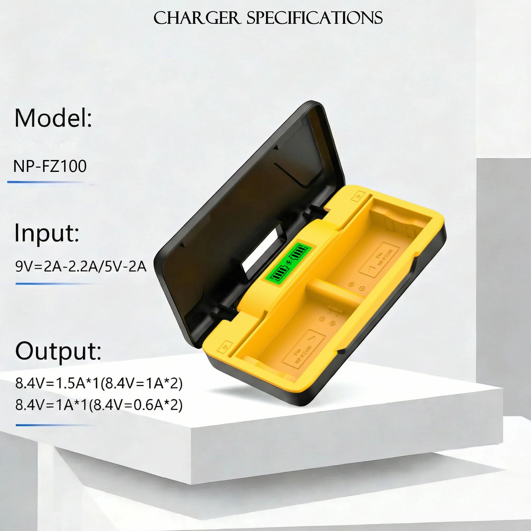 2 szt. 2600 mAh NP-FZ100 akumulator i ładowarka do Sony Alpha A1, A7 IV, A7R III, ZV-E1, A7R V, FX30, A6700, A6600, A7C, A9, A9 II, A9R