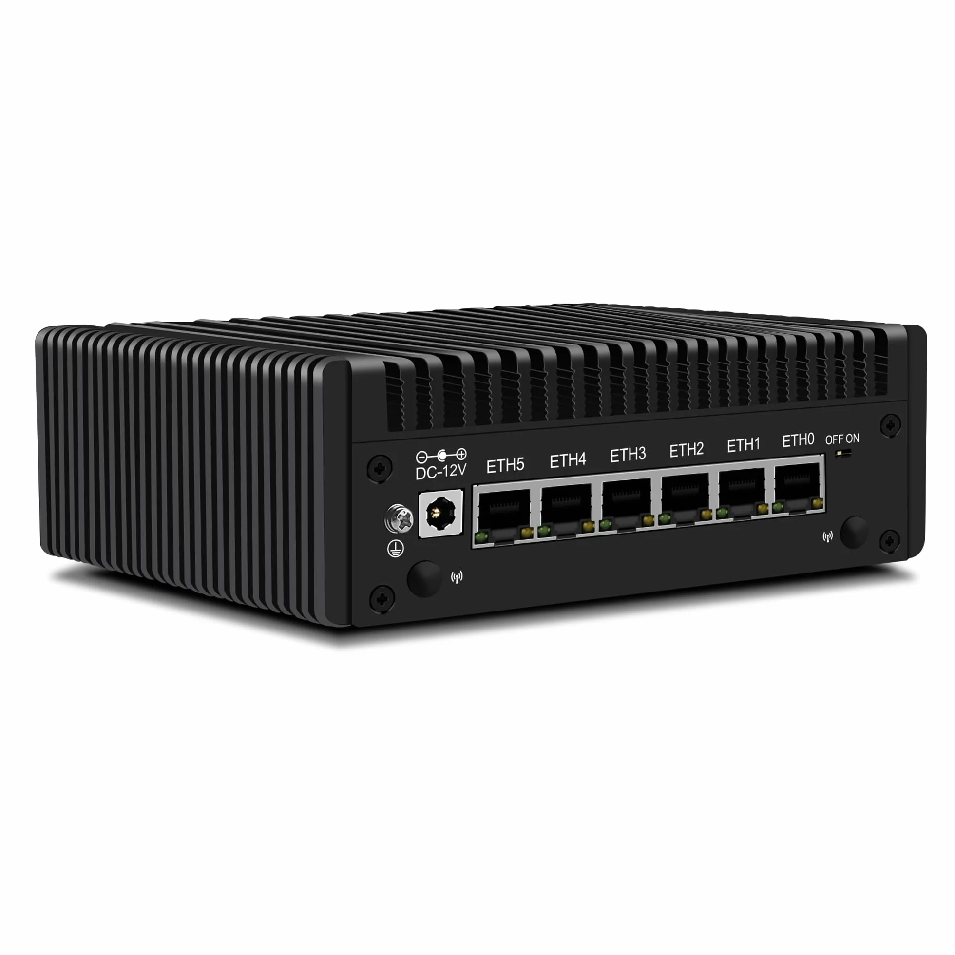 CWWK Mini PC N150 (Upgraded N100) Firewall Appliance, OPNsense Mini Computer with 6 Port i226-V 2.5GbE LAN, F5 Fanless Micro PC DDR5 8GB RAM 128GB NVMe SSD, USB Type-C, 3-Display