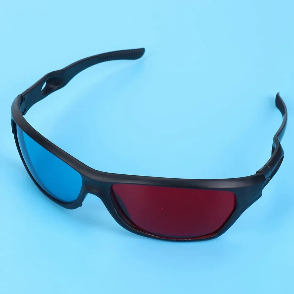 50X czerwone i niebieskie anaglify Dimensional 3D Vision okulary do oglądania filmów DVD
